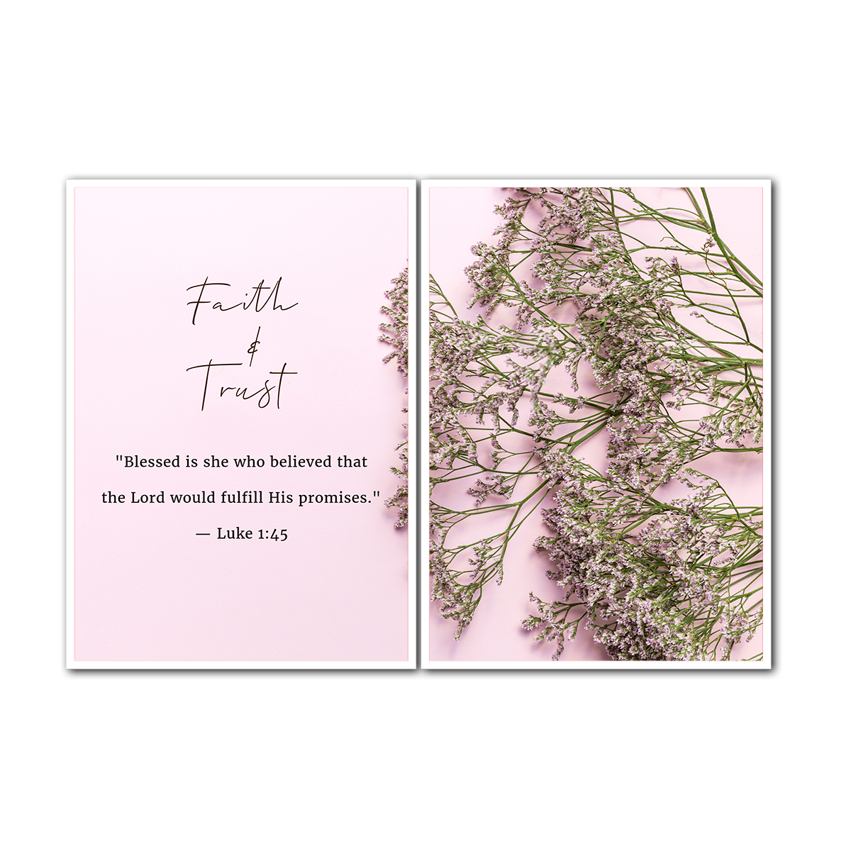 Faith & Trust – “Blessed Is She Who Believed” - 2 Panel Metal Wall Art