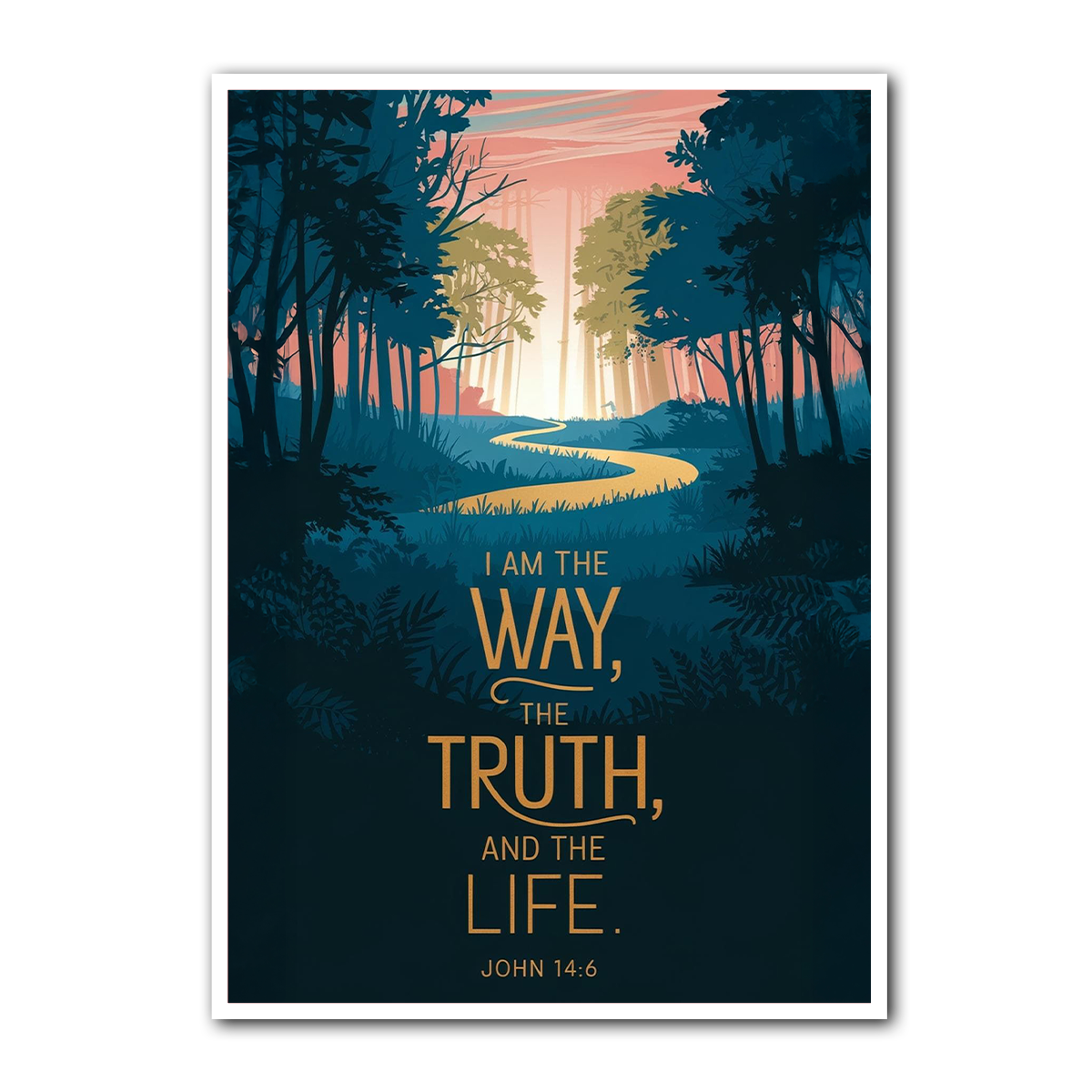 “The Way, The Truth, The Life” – John 14:6 Christian Metal Wall Art