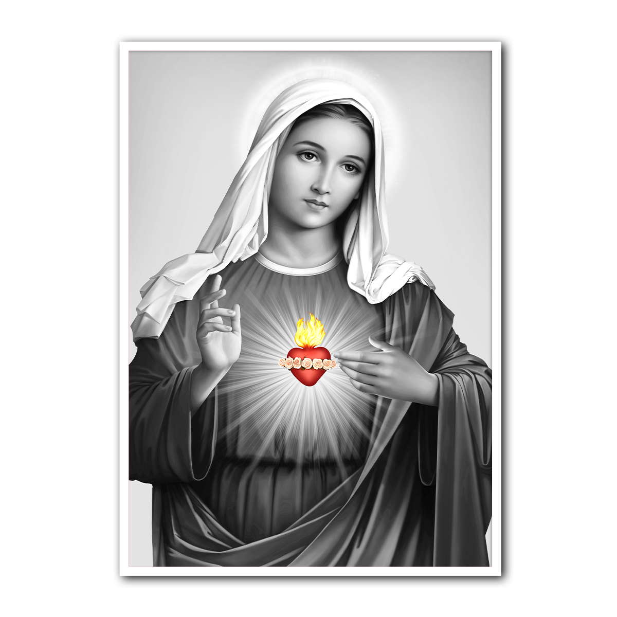 Immaculate Heart of Mary Metal Wall Art