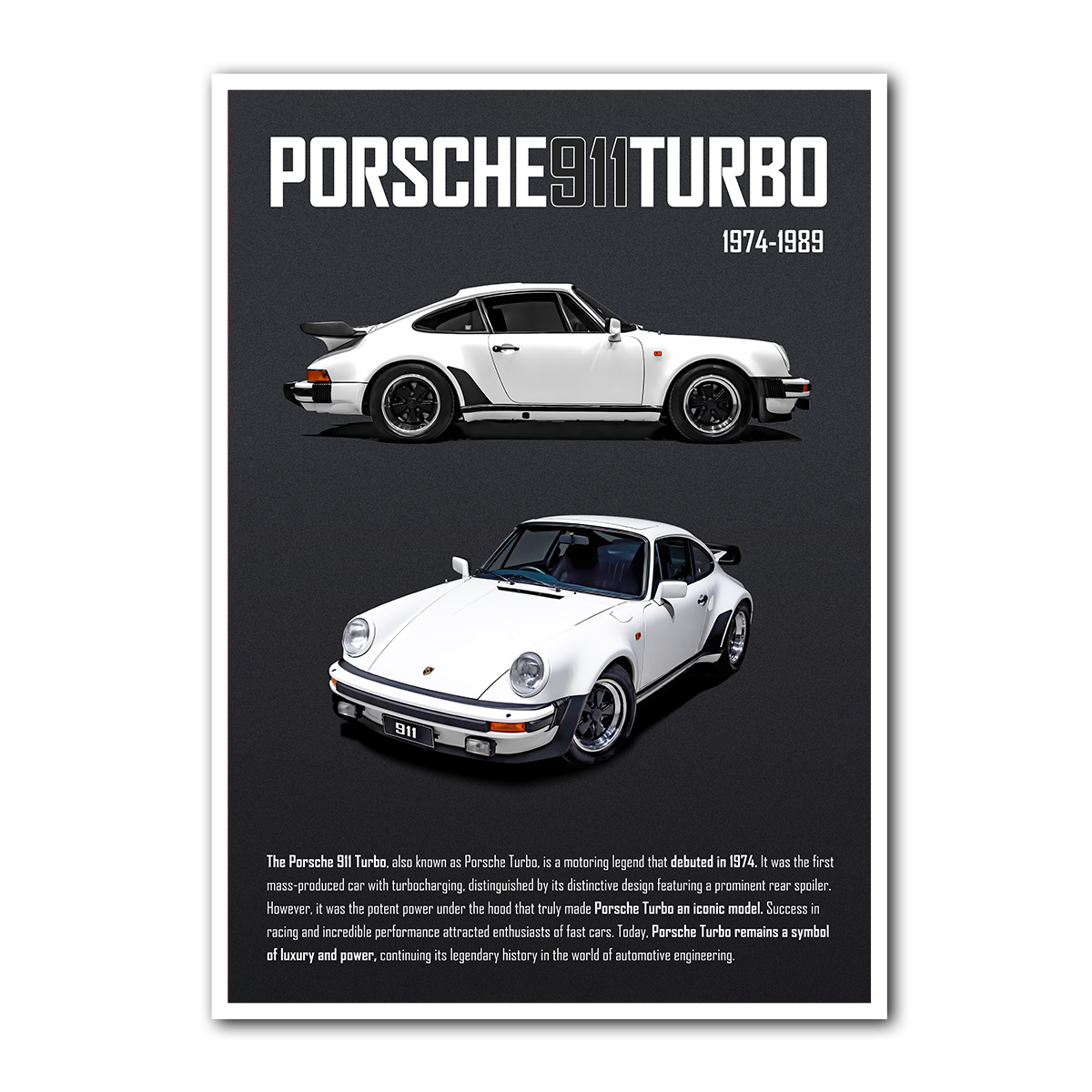 Porsche Turbo Legacy Metal Wall Art