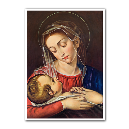 Mother Mary And Baby Jesus 4 HD Metal Wall Art