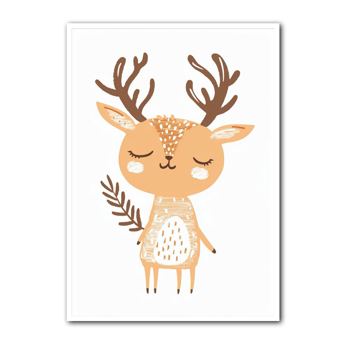 Dreamy Deer Kids  Metal Wall Art