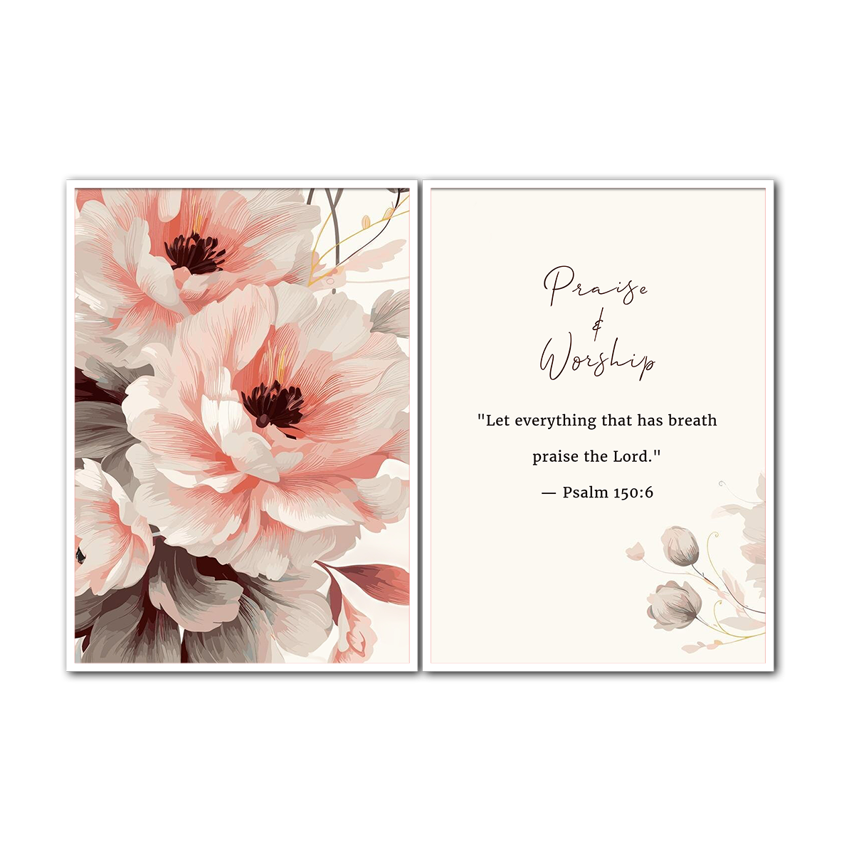 Praise & Worship – Psalm 150:6 - 2 Panel Metal Wall Art