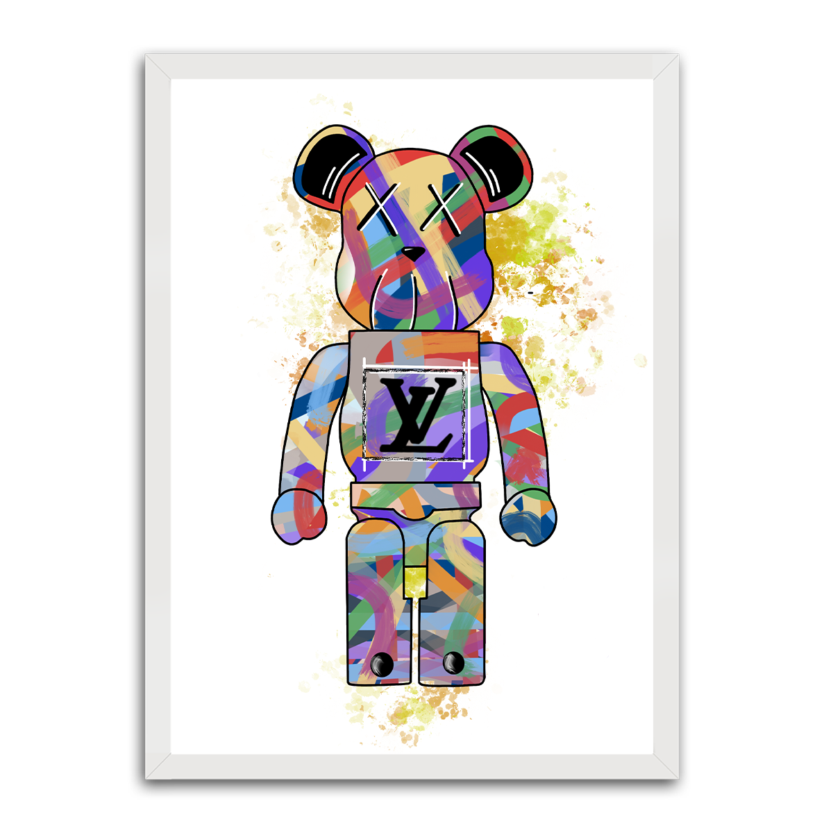 Whimsical Doll Drawing: HD Metal Wall Art
