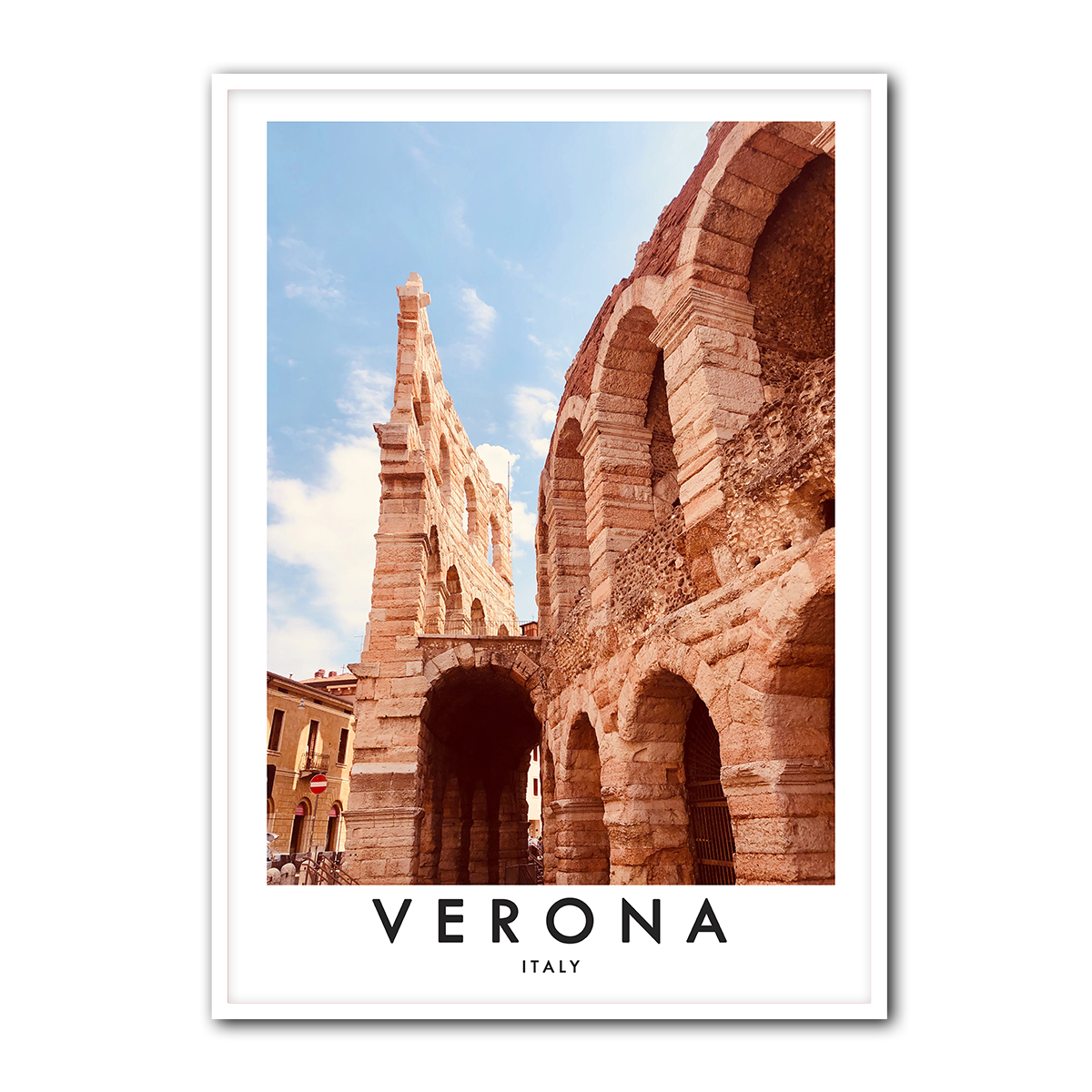 Historic Verona Architecture  Metal Wall Art
