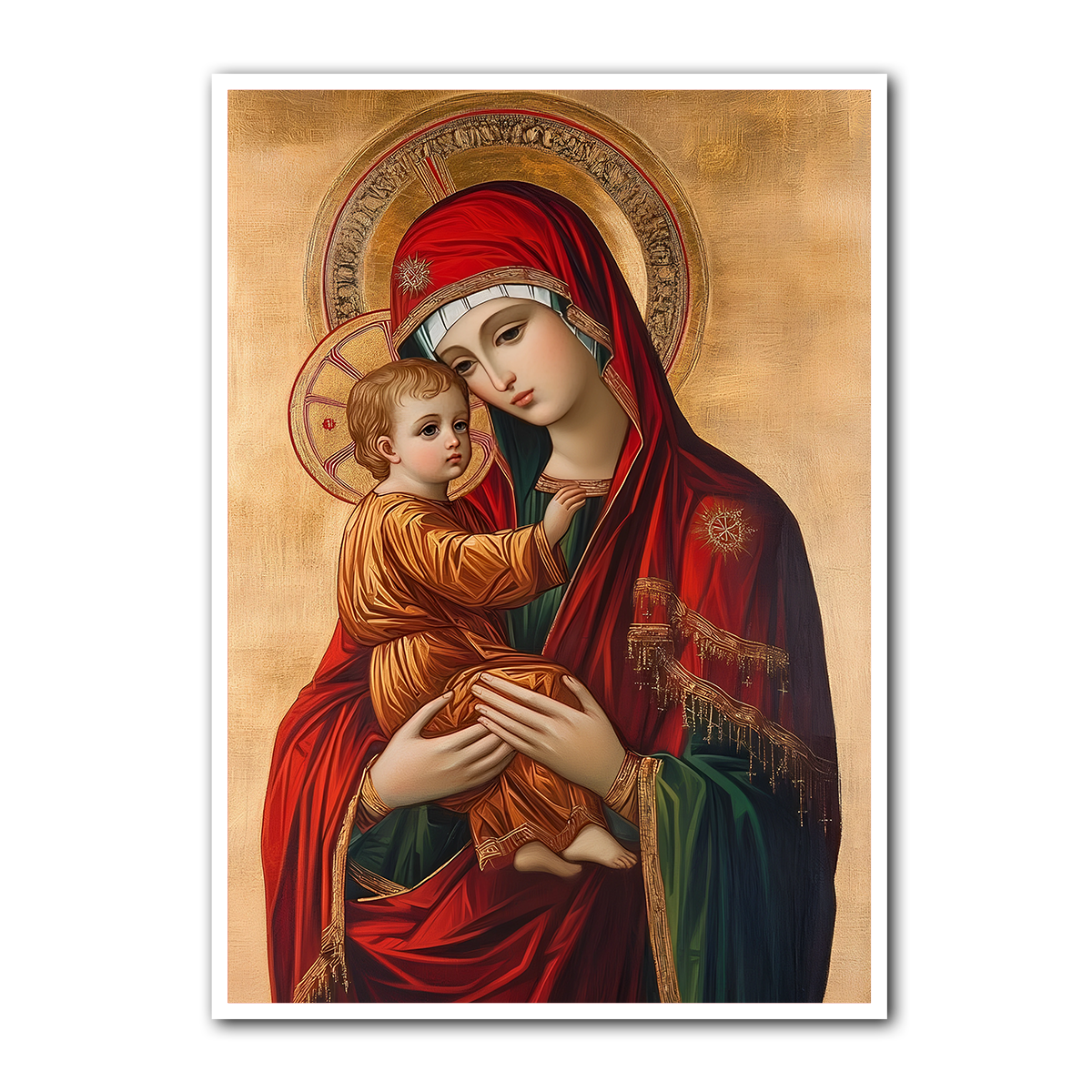 “Mother of Grace” – Religious Icon Metal Wall Art