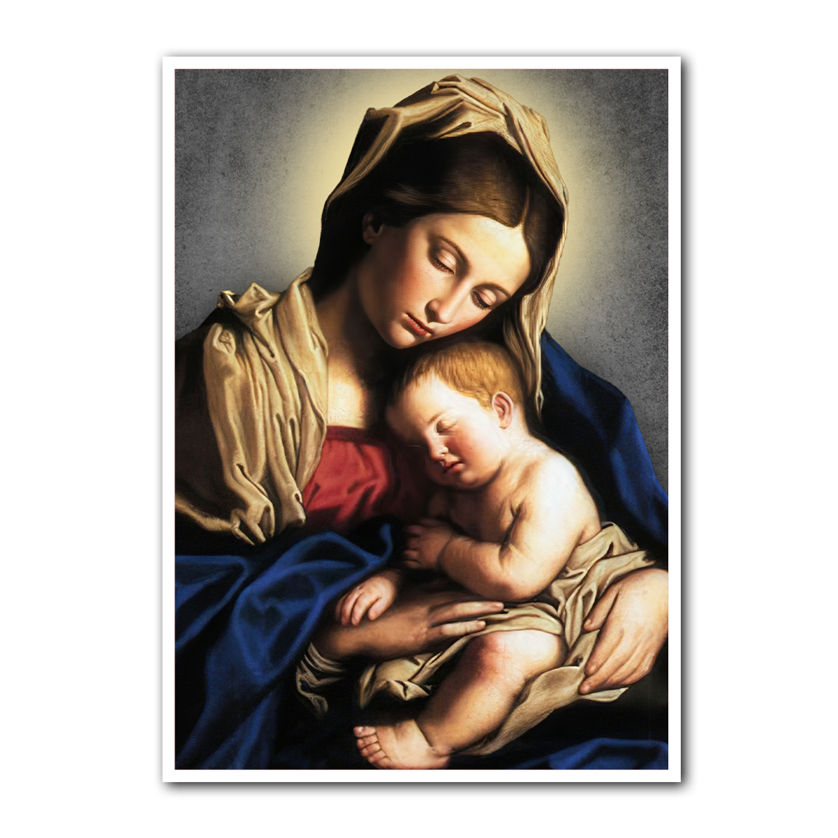 Eternal Grace – Mother Mary & Baby Jesus HD Metal Wall Art
