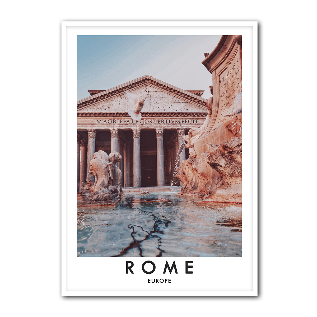 The Pantheon Rome Metal Wall Art