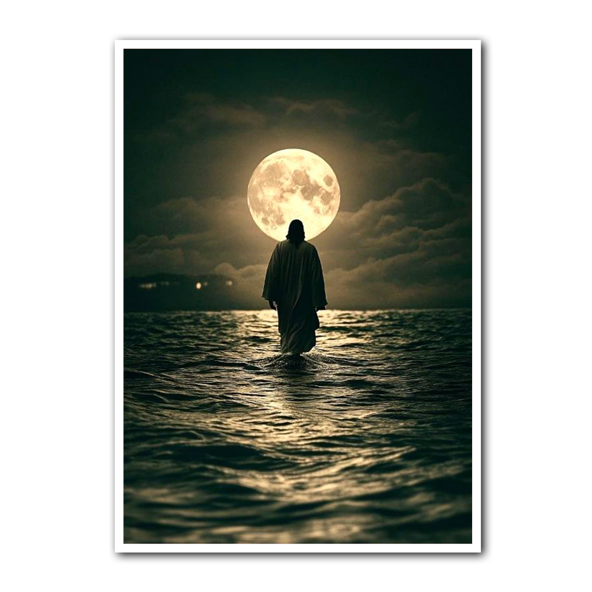 “Walk by Faith” – Jesus Walking on Water Christian Metal  Wall Art