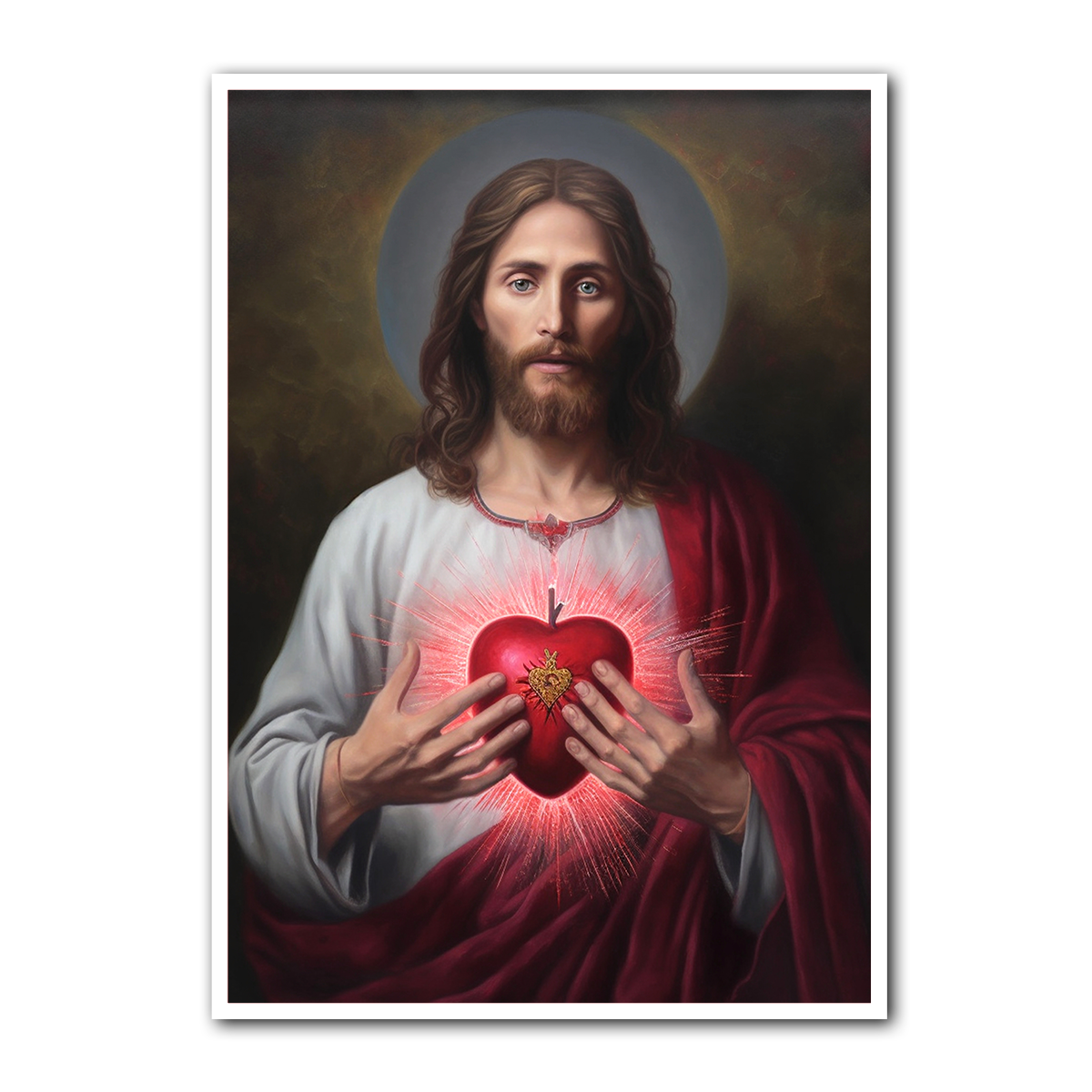 The Light of Christ – Jesus Sacred Heart - HD Metal Wall Art