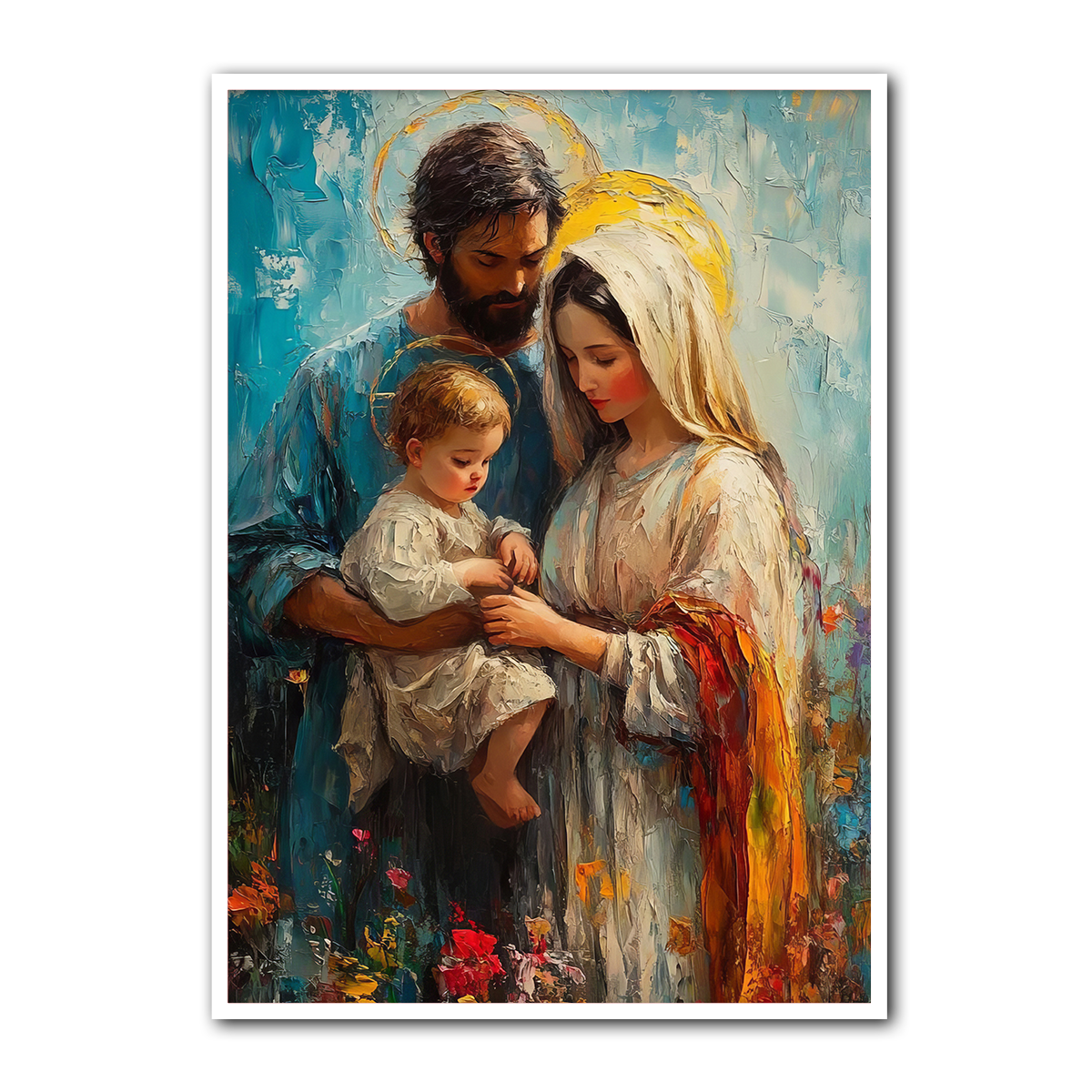 “Holy Family Blessing” – Christian  Metal Wall Art