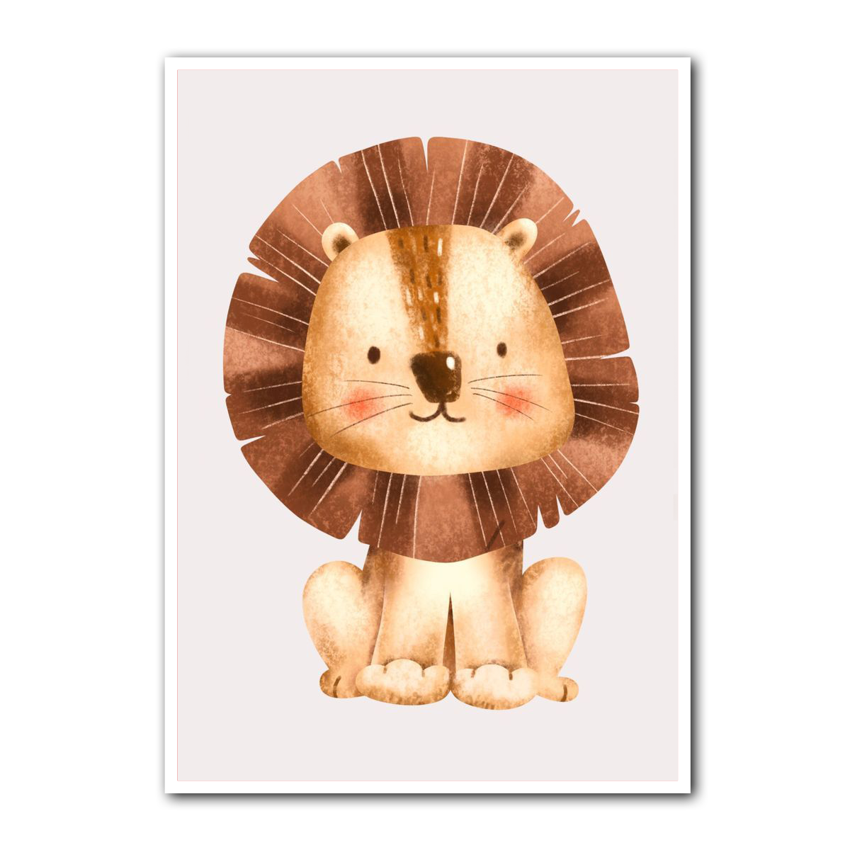 Brave Little Lion Kids Wall Art – HD Metal Print