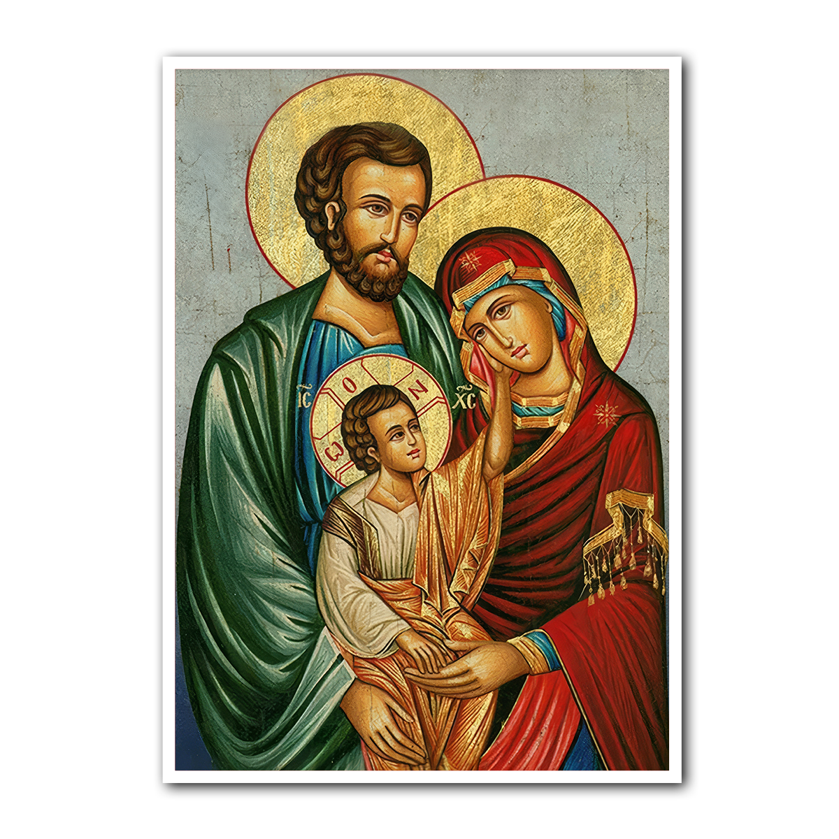 Holy Family Icon – Christian Metal  Wall Art