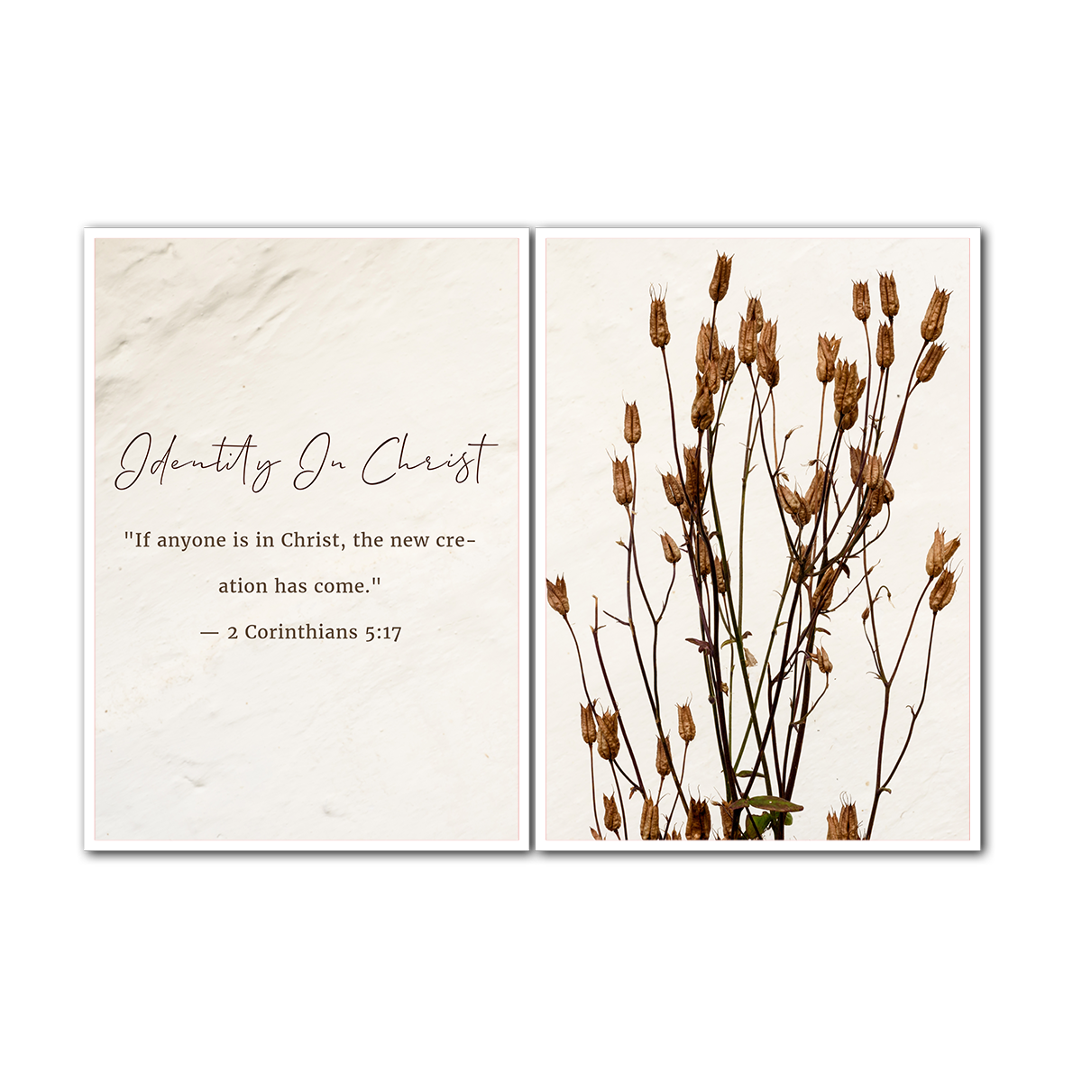 Christian Quote – Identity in Christ - 2 Panel Metal Wall Art