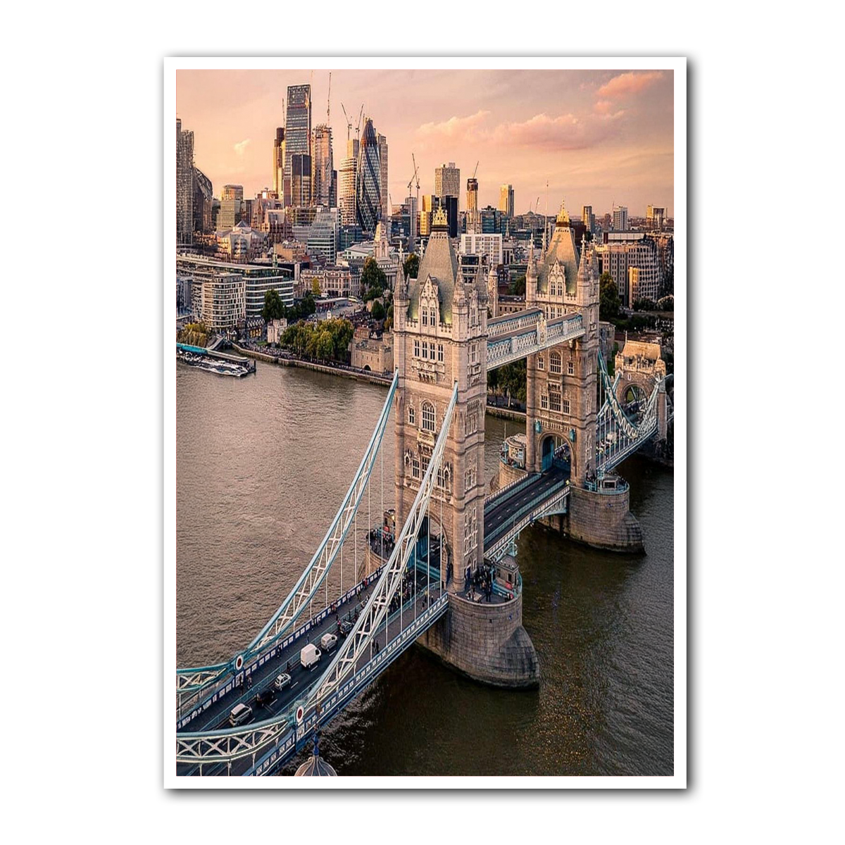 London Tower Bridge – Sunset Cityscape  Metal Wall Art