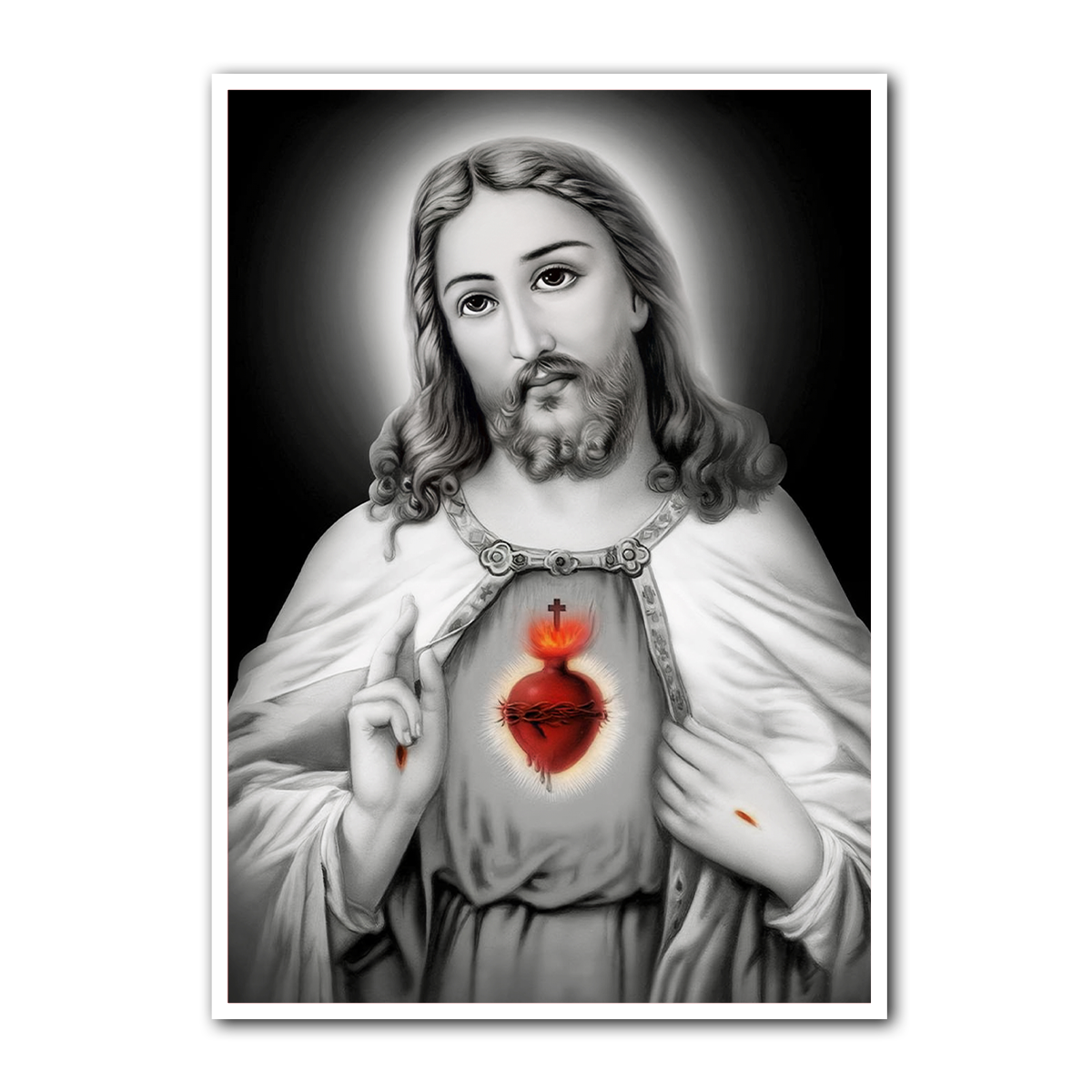 Divine Mercy – Jesus Sacred Heart Metal  Wall Art