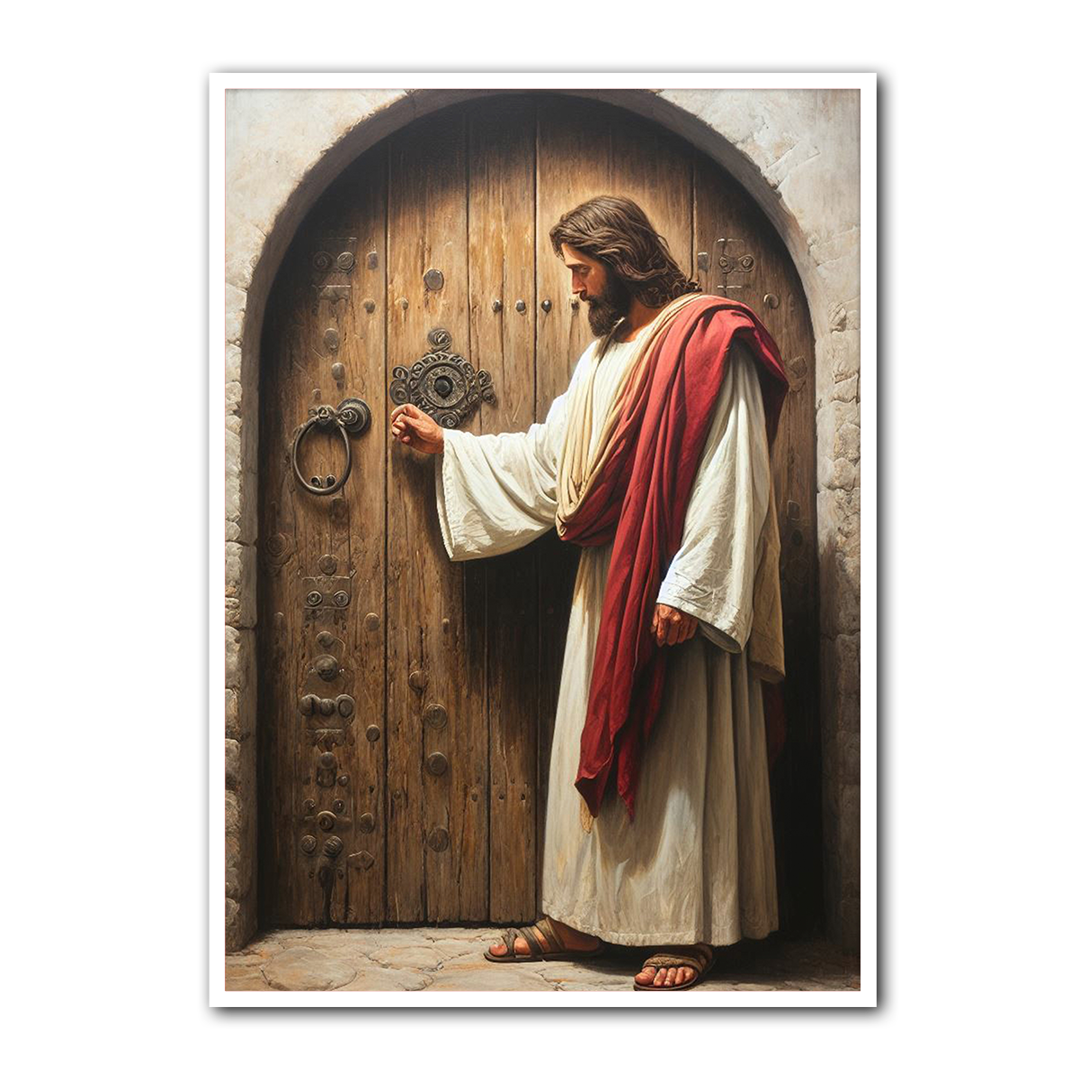 Jesus at the Door HD Metal Wall Art