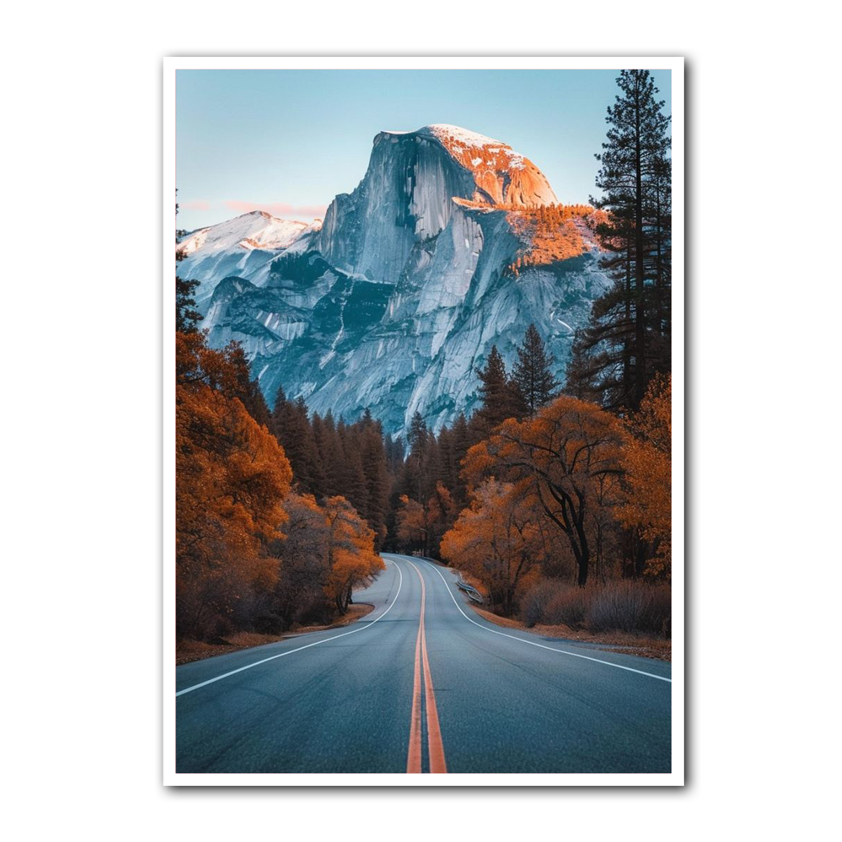 “Road to Yosemite” – Mountain Adventure Metal  Wall Art
