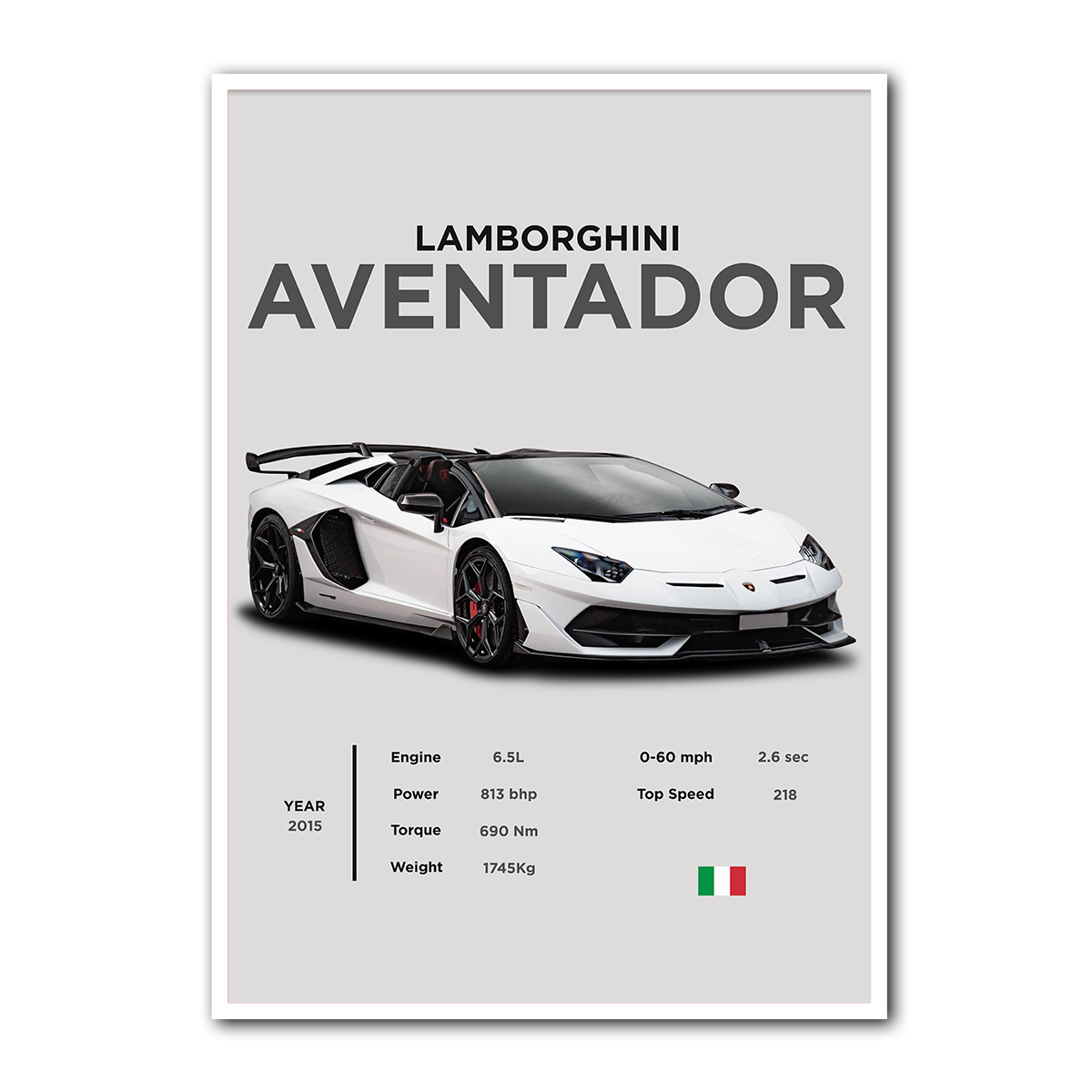Lamborghini Aventador  Metal Wall Art