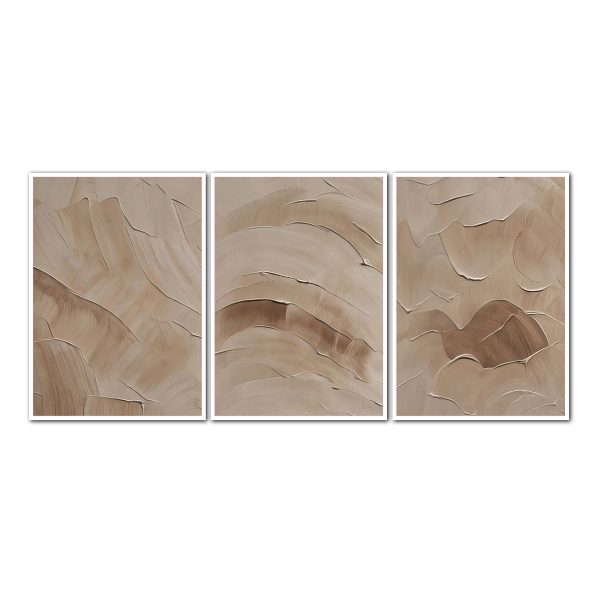 “Earthen Flow” – 3-Panel Metal Wall Art