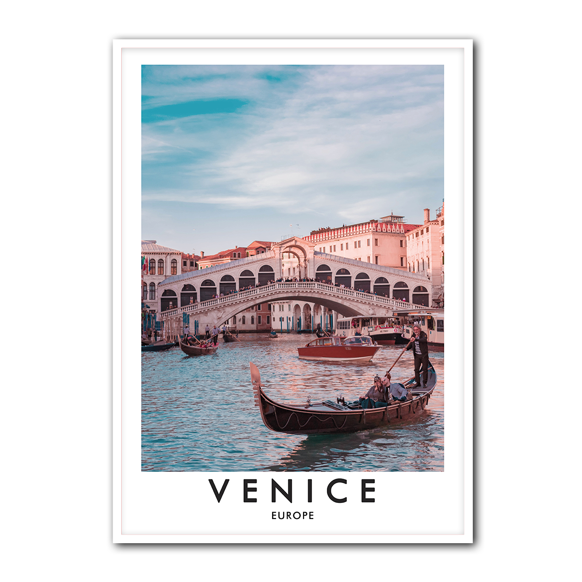 Romantic Venice Canal Metal Wall Art