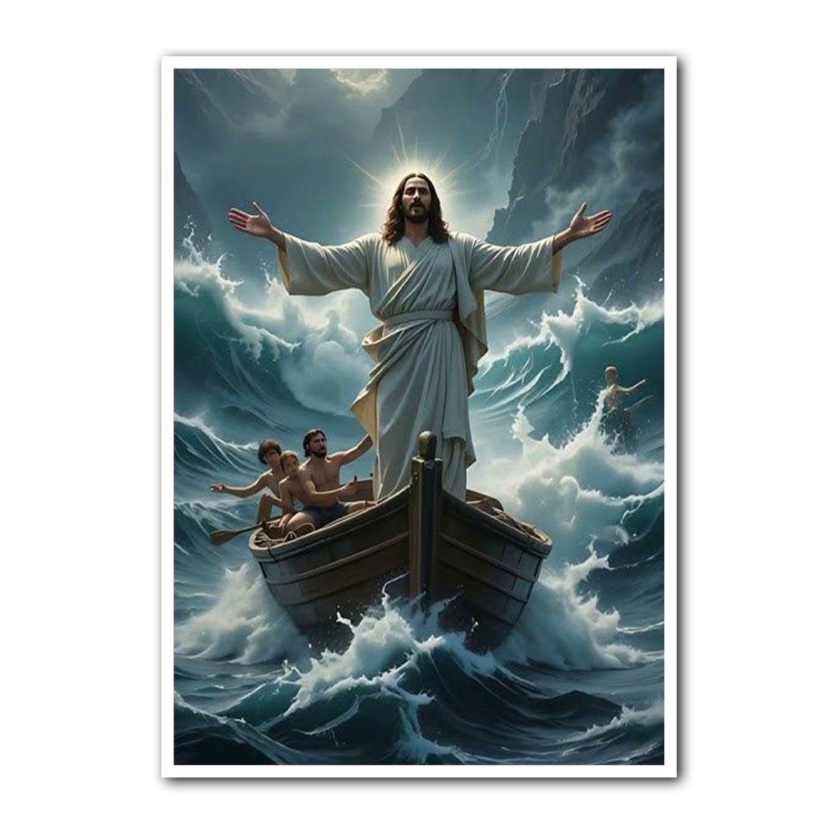 “Peace Be Still” – Jesus Calming the Storm Christian Metal  Wall Art