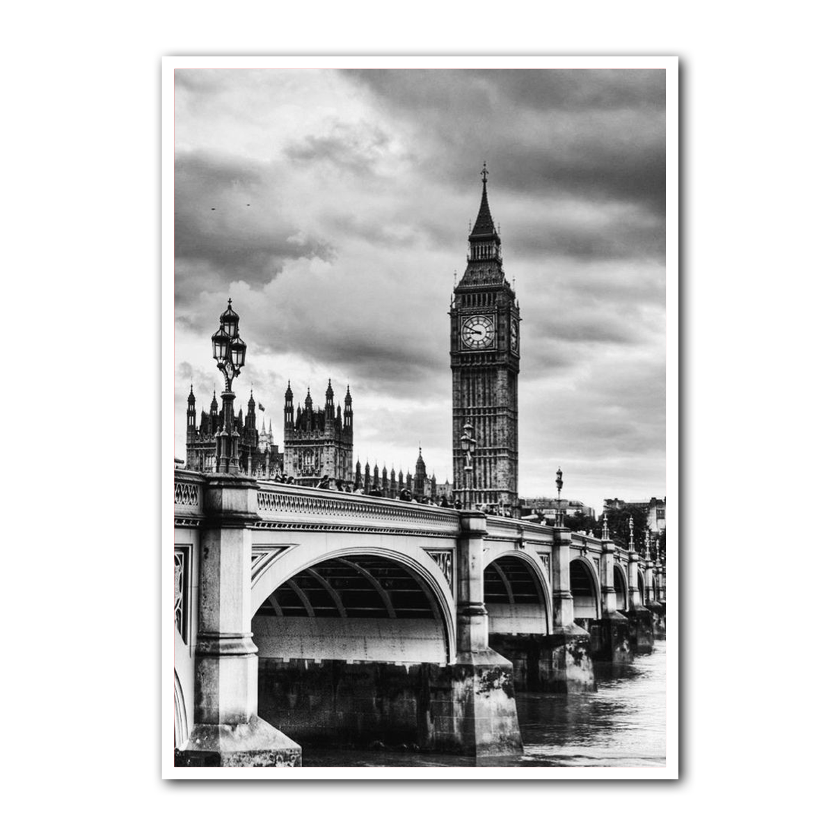 “Timeless London Bridge” – Black & White City  Metal Wall Art