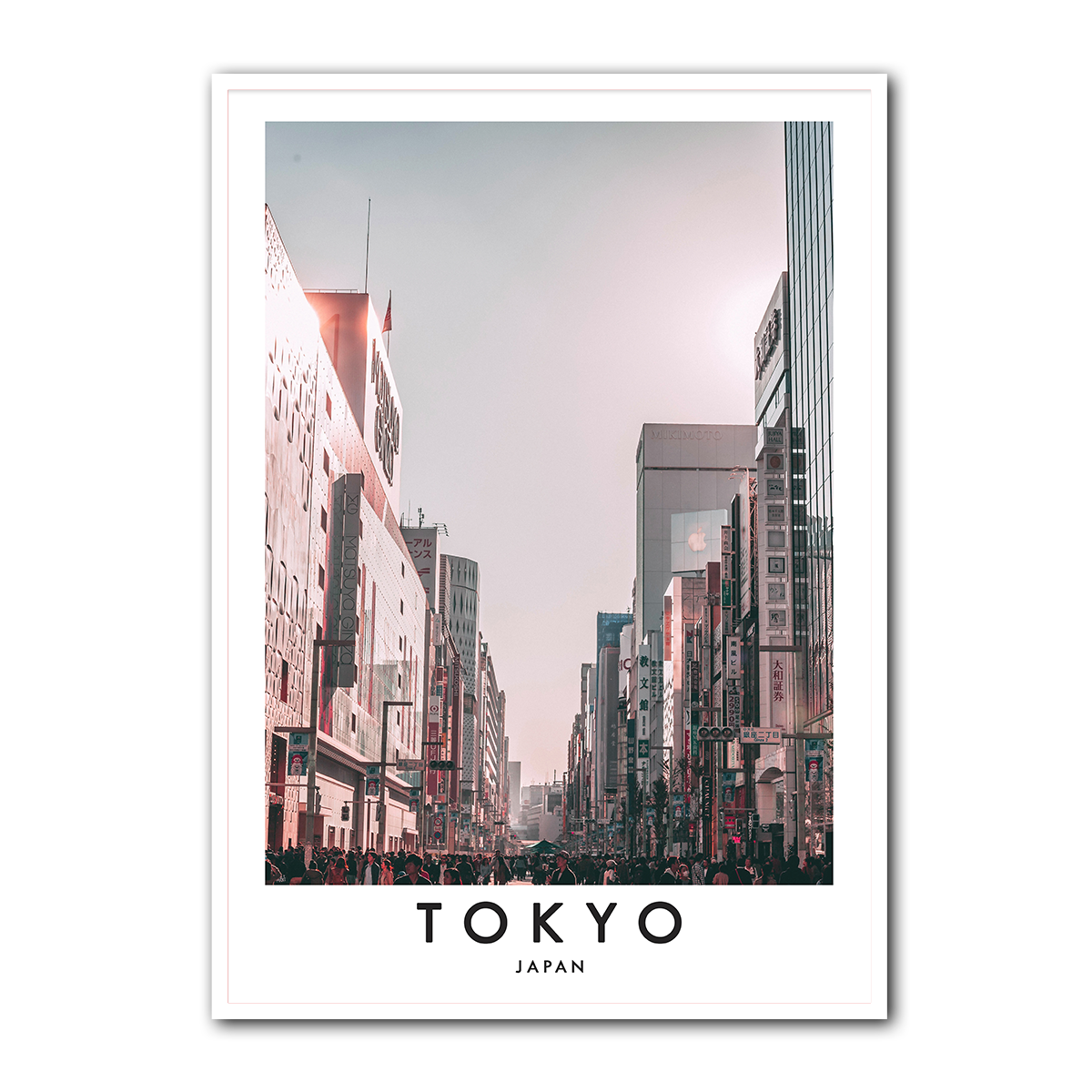 Modern Tokyo Cityscape  Metal Wall Art