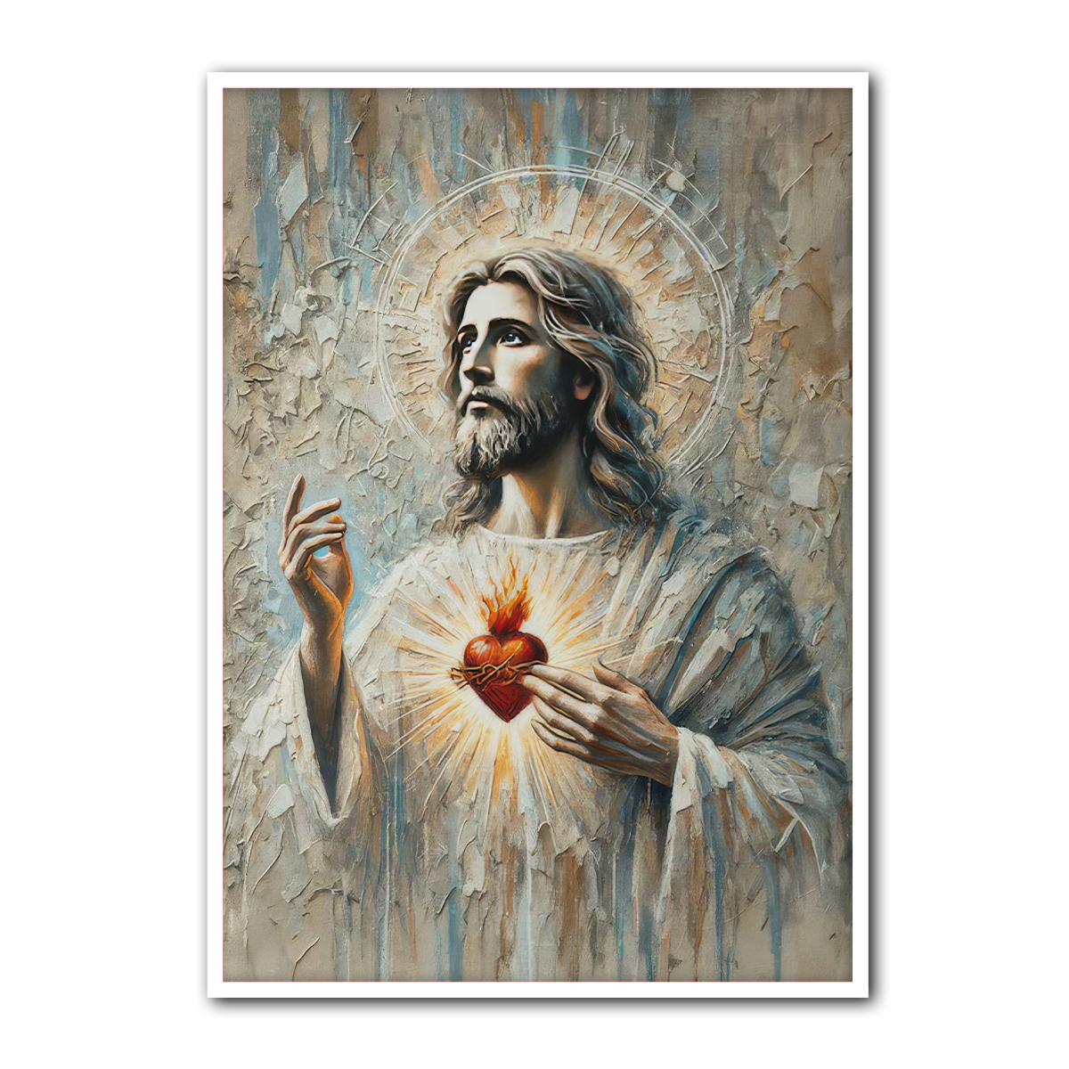 Divine Light - Sacred Heart of Jesus HD Metal Print