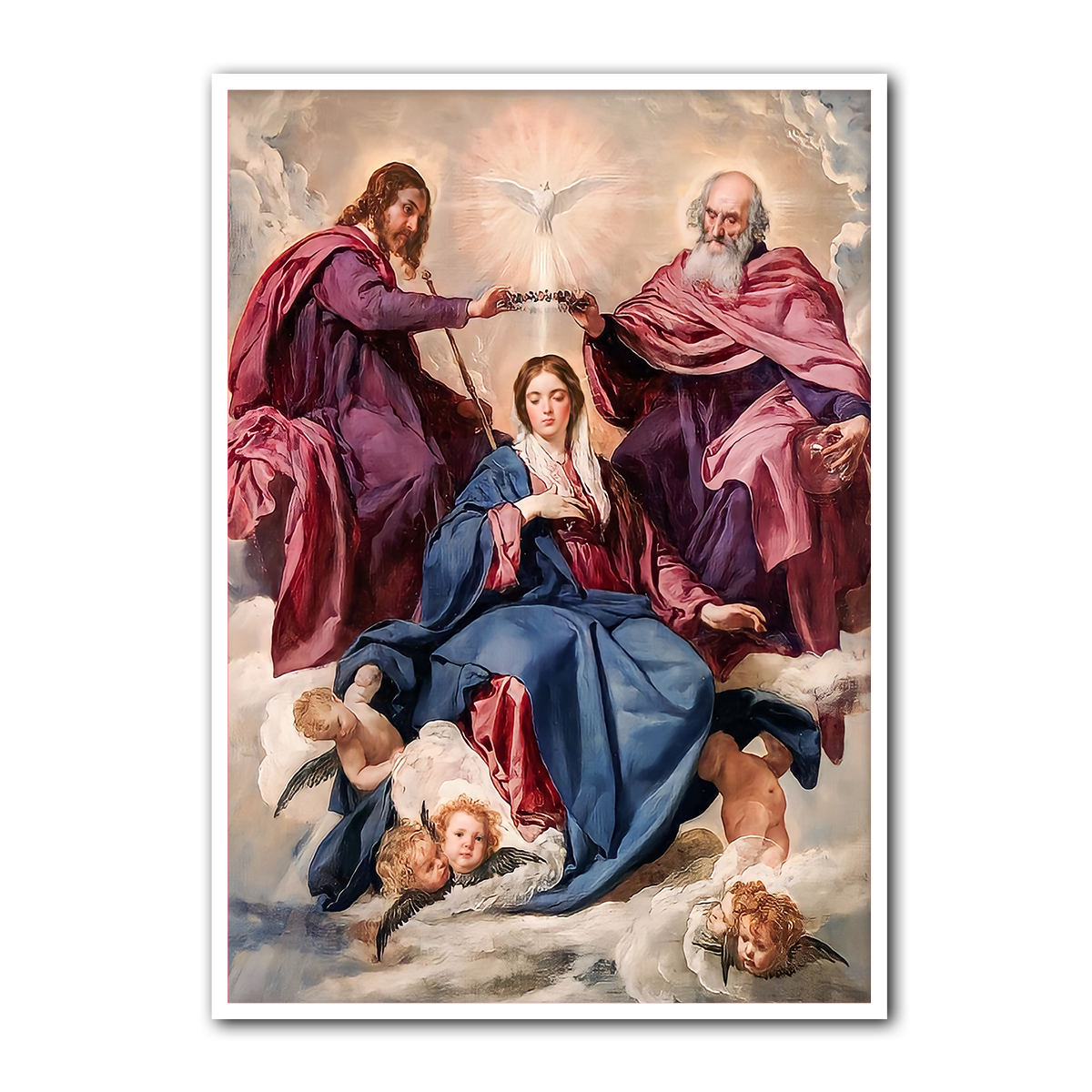 the coronation of the virgin HD Metal Wall Art