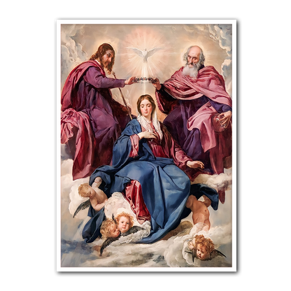 the coronation of the virgin HD Metal Wall Art