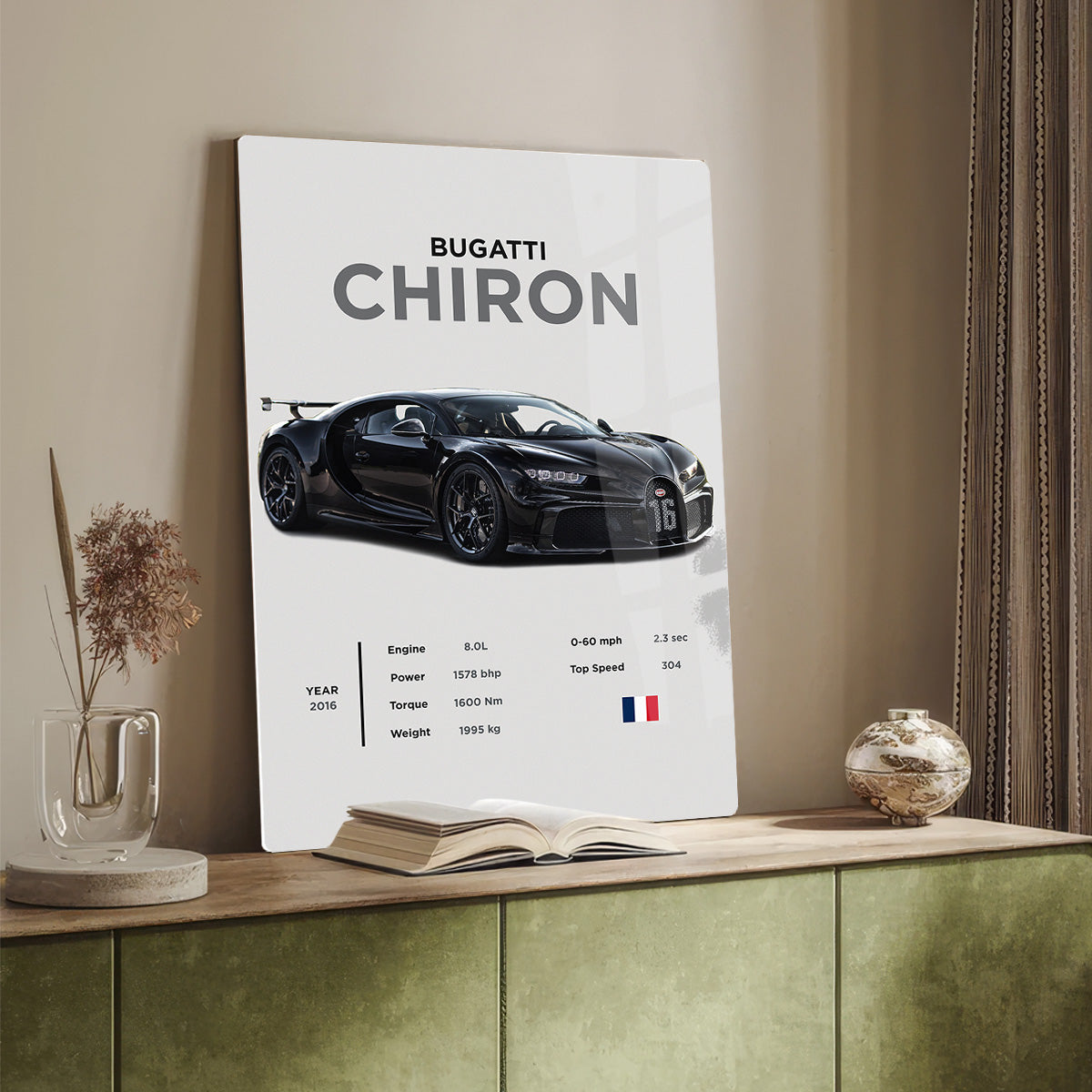 Bugatti Chiron Metal Wall Art
