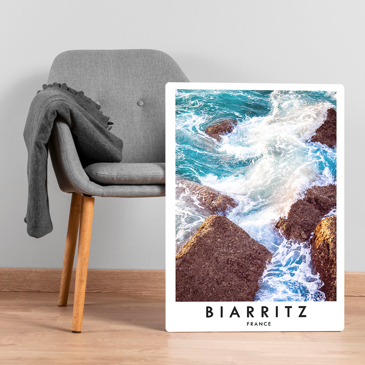 Biarritz Ocean View Metal Wall Art