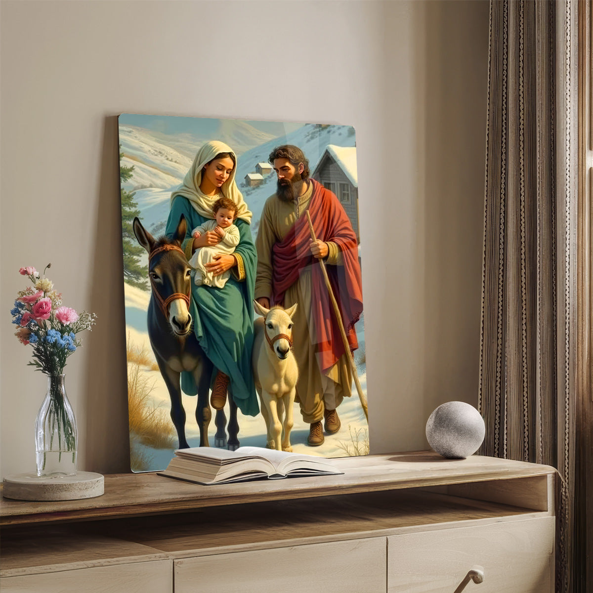 The Journey of Faith – Holy Family Metal  Wall Art