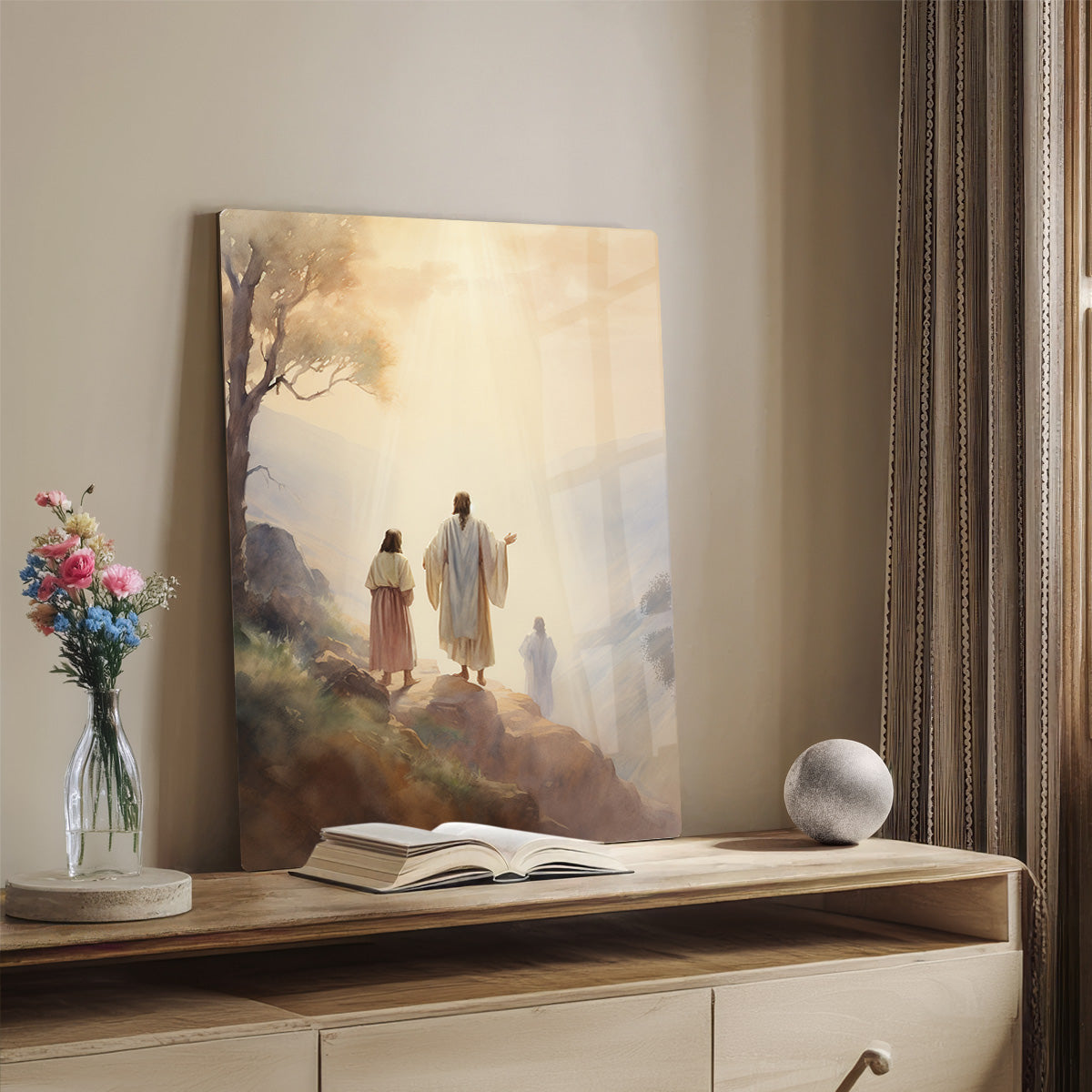 Walk in His Light – Jesus and Disciples HD Metal Wall Art
