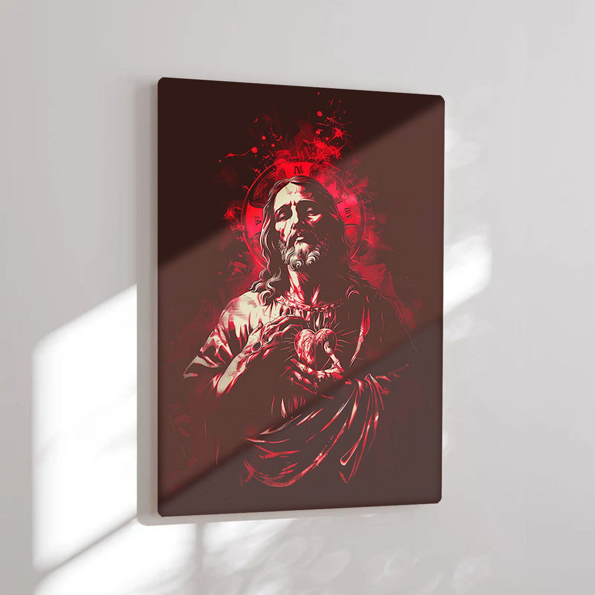 Sacred Heart of Jesus – Modern Faith Metal Wall Art
