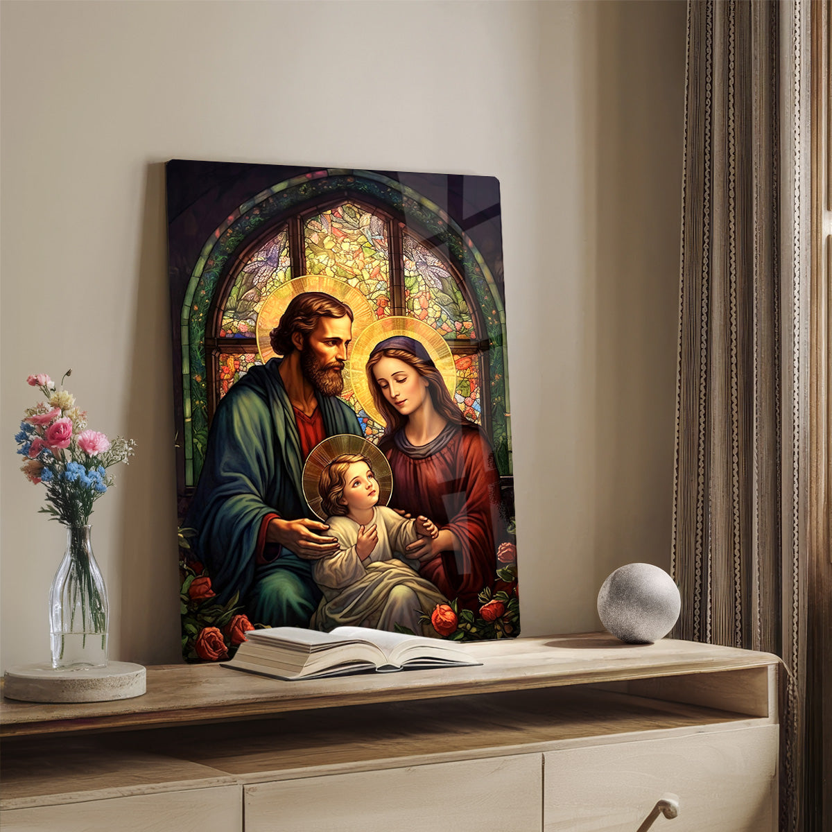 Sacred Family of Nazareth – Holy Family HD Metal Christian  Wall Art