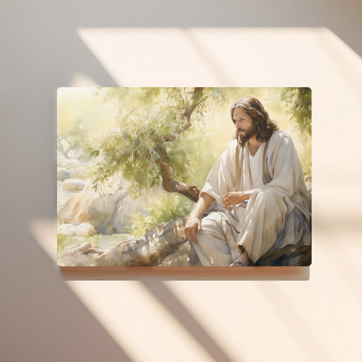 Jesus in Stillness – HD Metal Religious Wall Art
