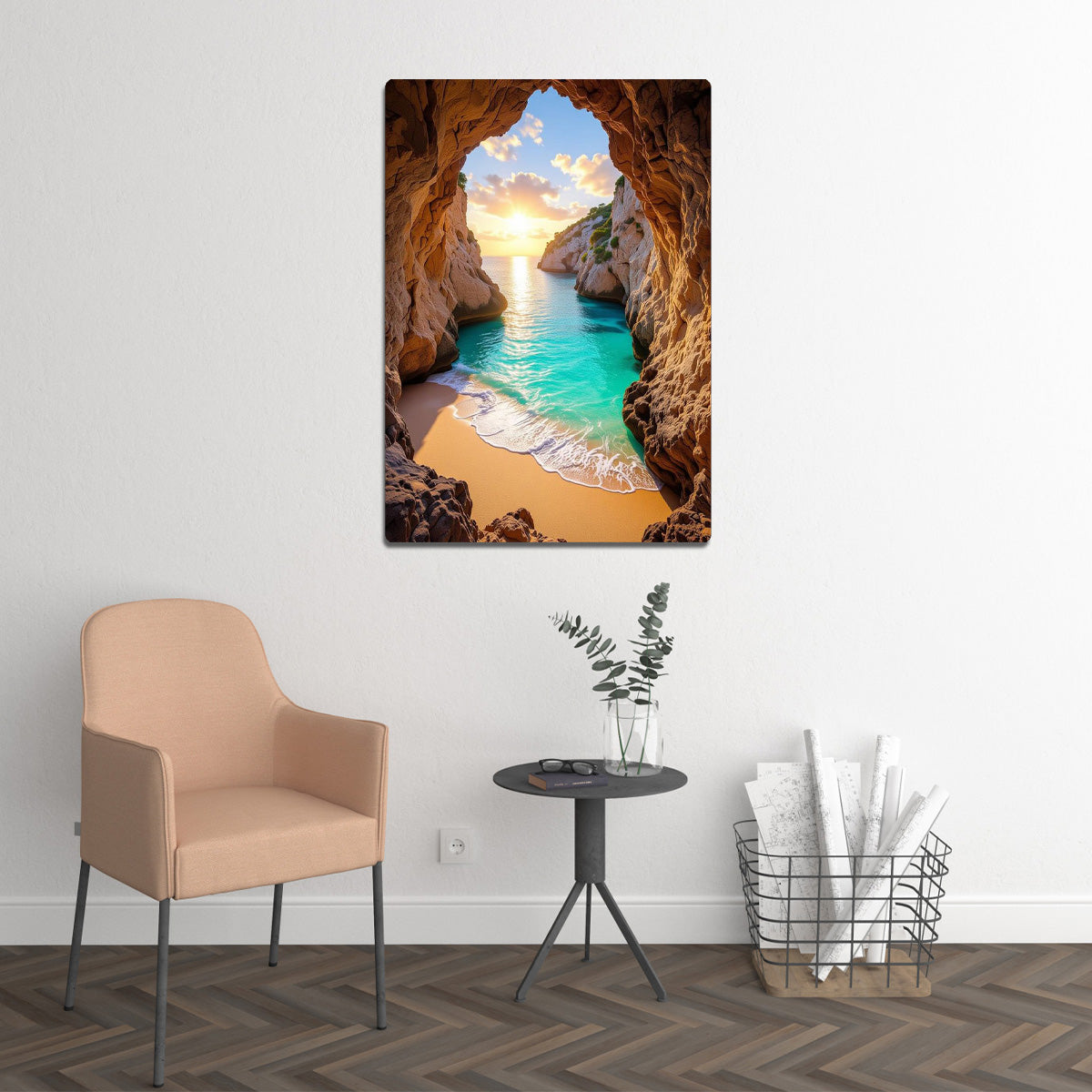 Hidden Paradise Beach Metal Wall Art – HD Metal Print