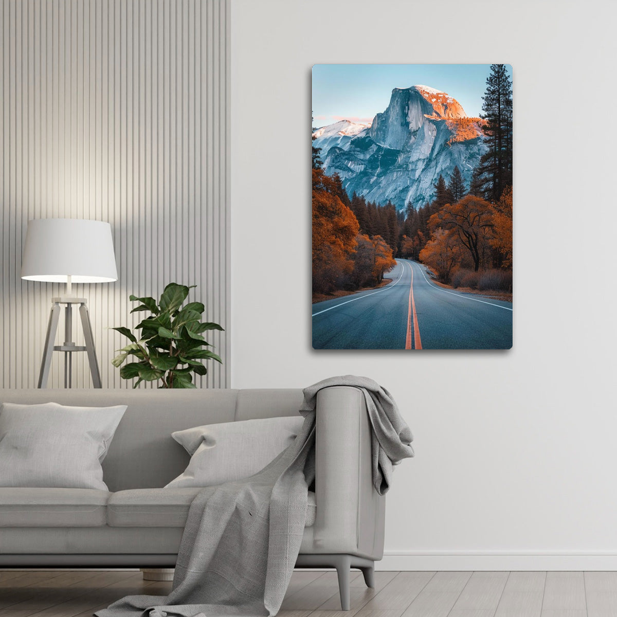 “Road to Yosemite” – Mountain Adventure Metal  Wall Art