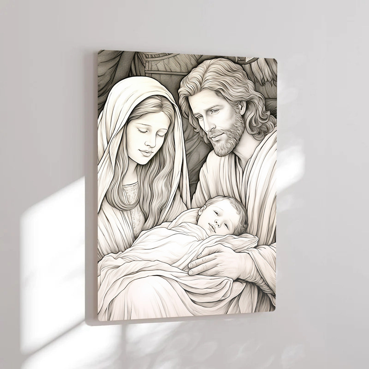 The Holy Family – Blessed Love HD Metal Wall Art