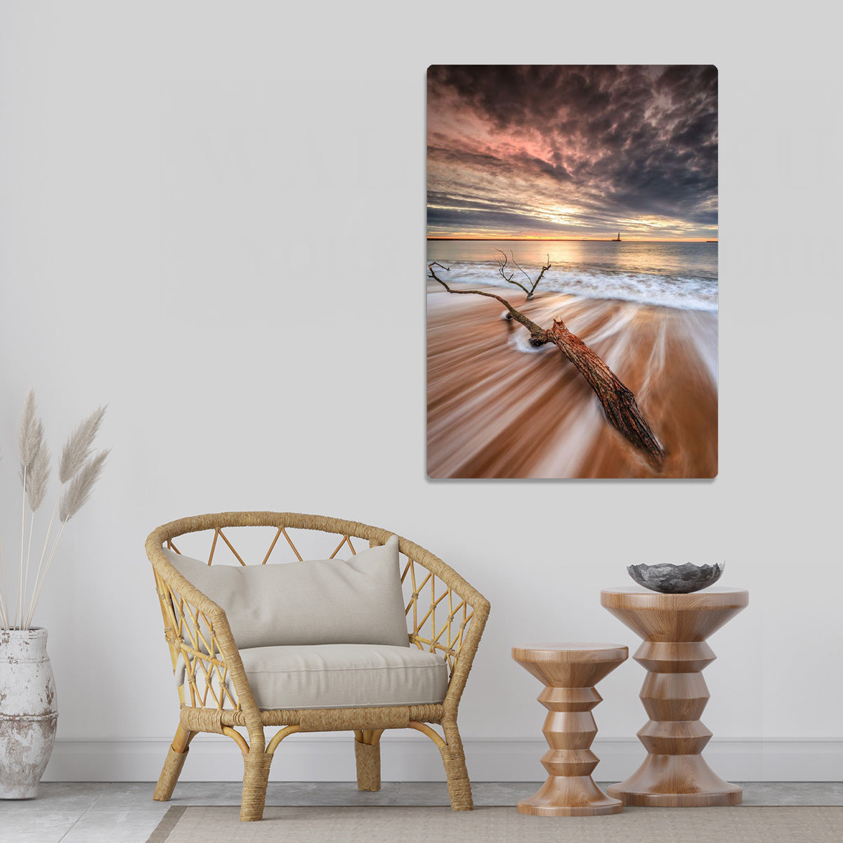 Driftwood Serenity Beach Metal Wall Art