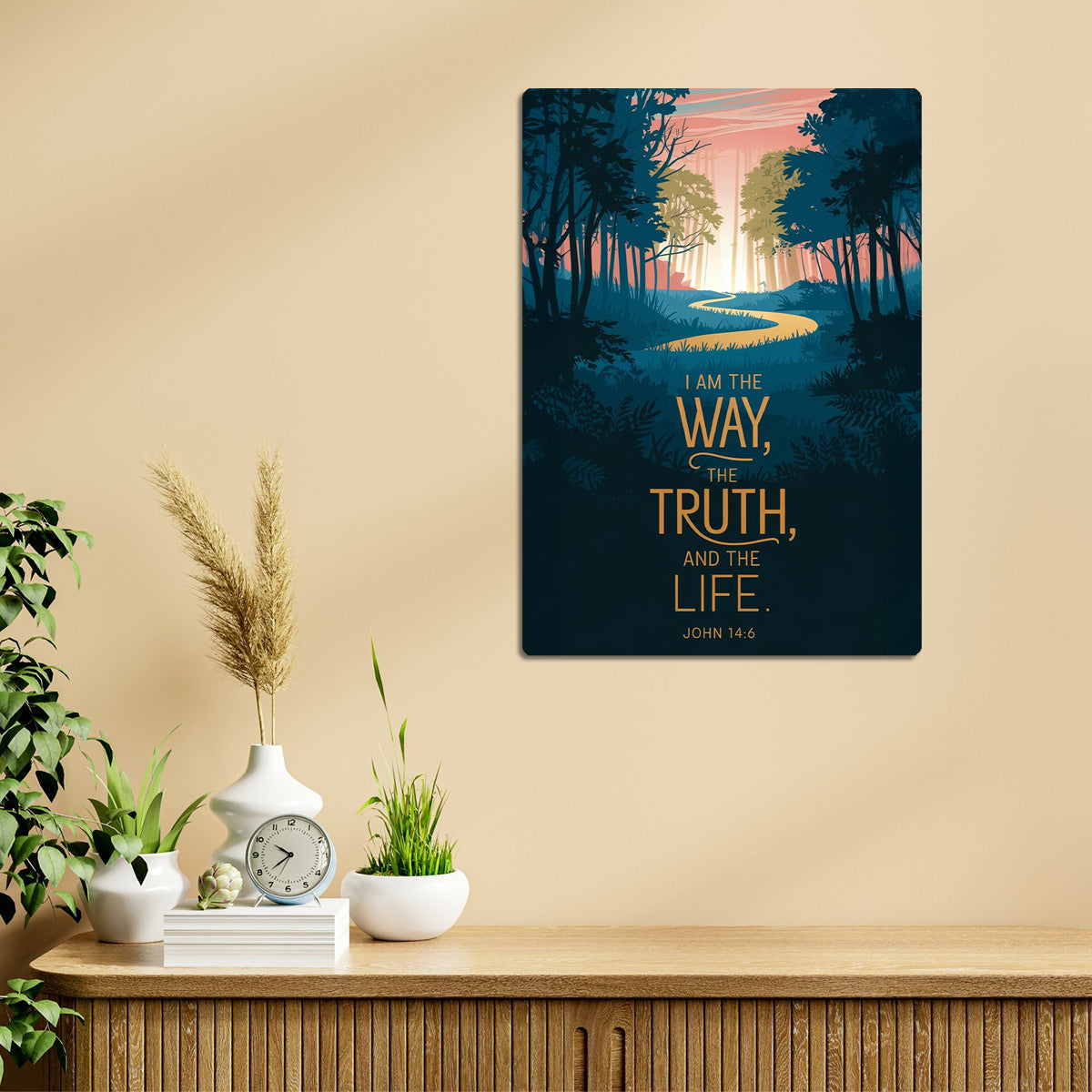 “The Way, The Truth, The Life” – John 14:6 Christian Metal Wall Art