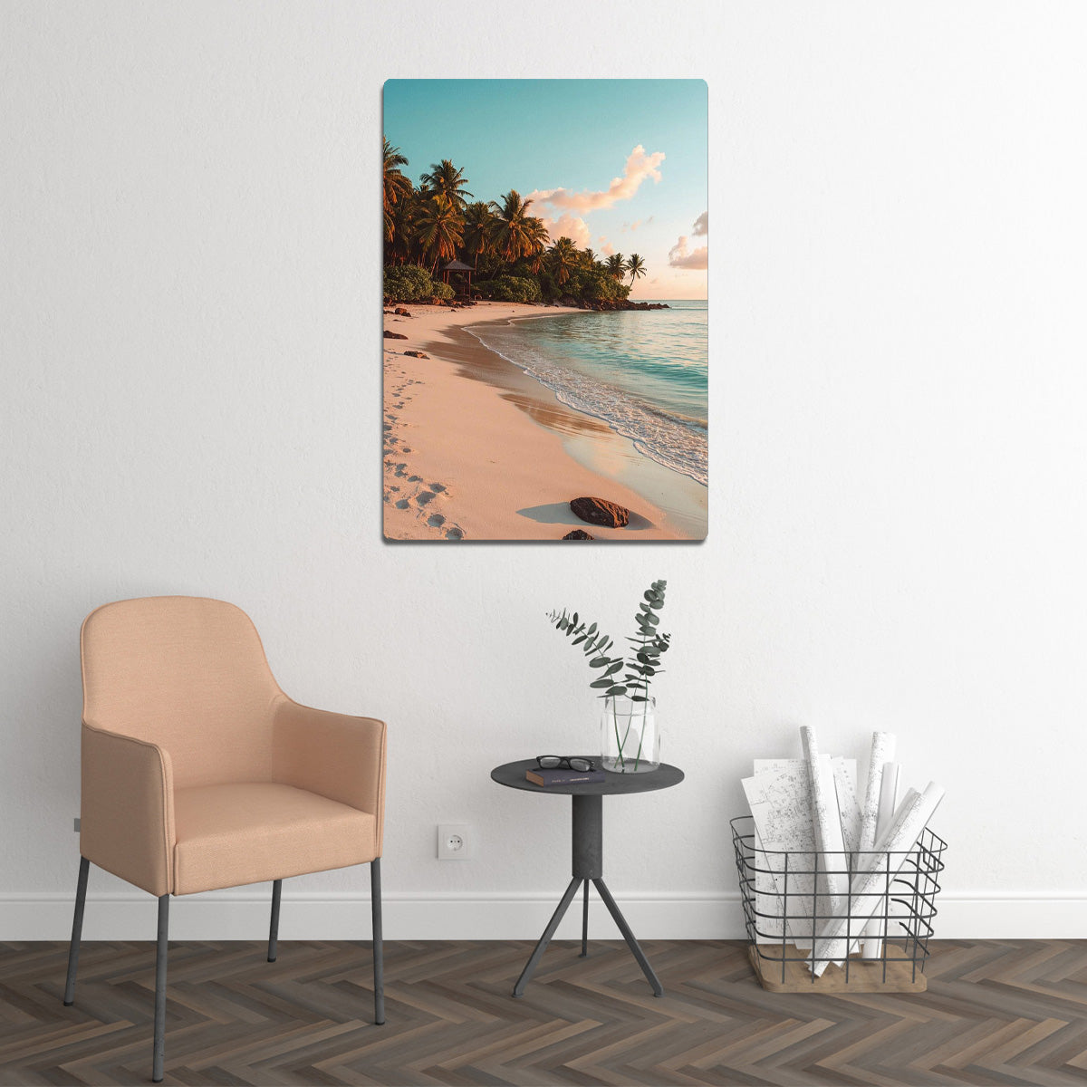 Tropical Serenity Beach  Metal Wall Art