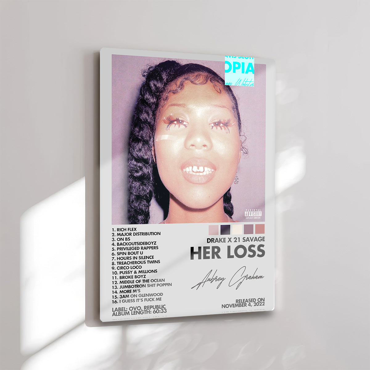 Her Loss Album Wall Art – Drake x 21 Savage HD Metal Print