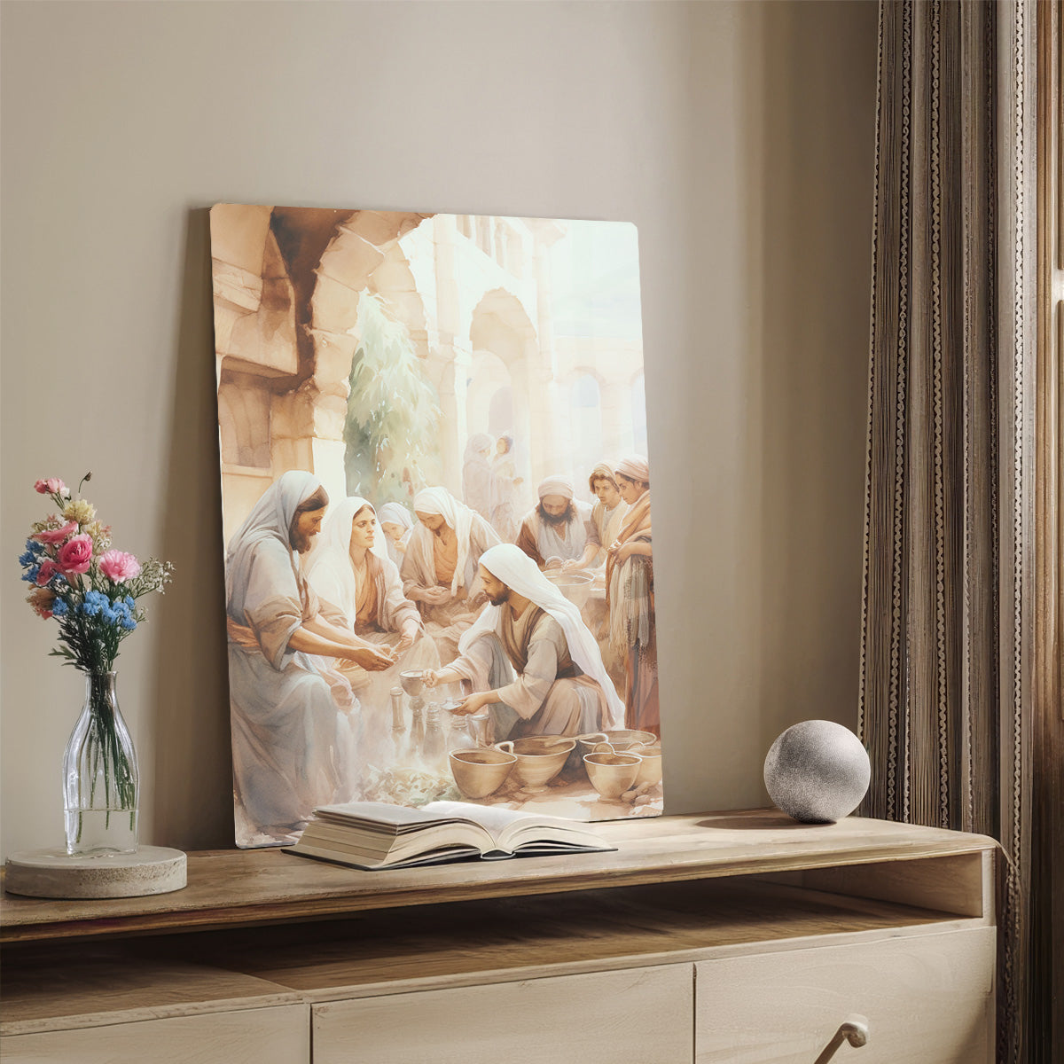 The Washing of Feet – Humility and Grace HD Metal Wall Art