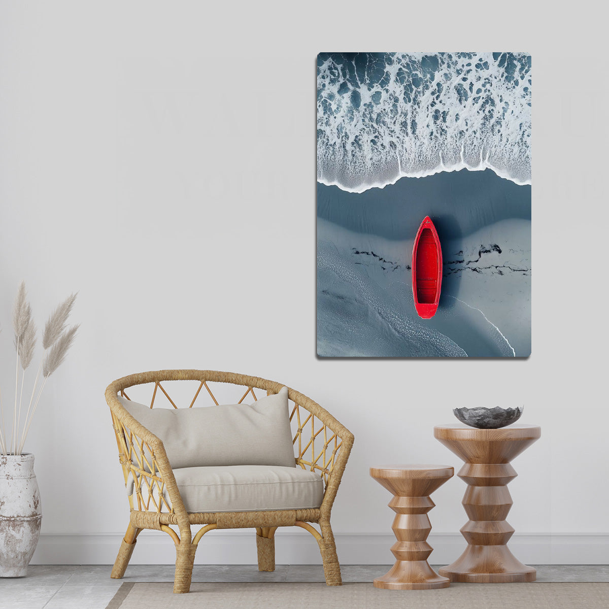 Solitude at Sea Beach Metal Wall Art