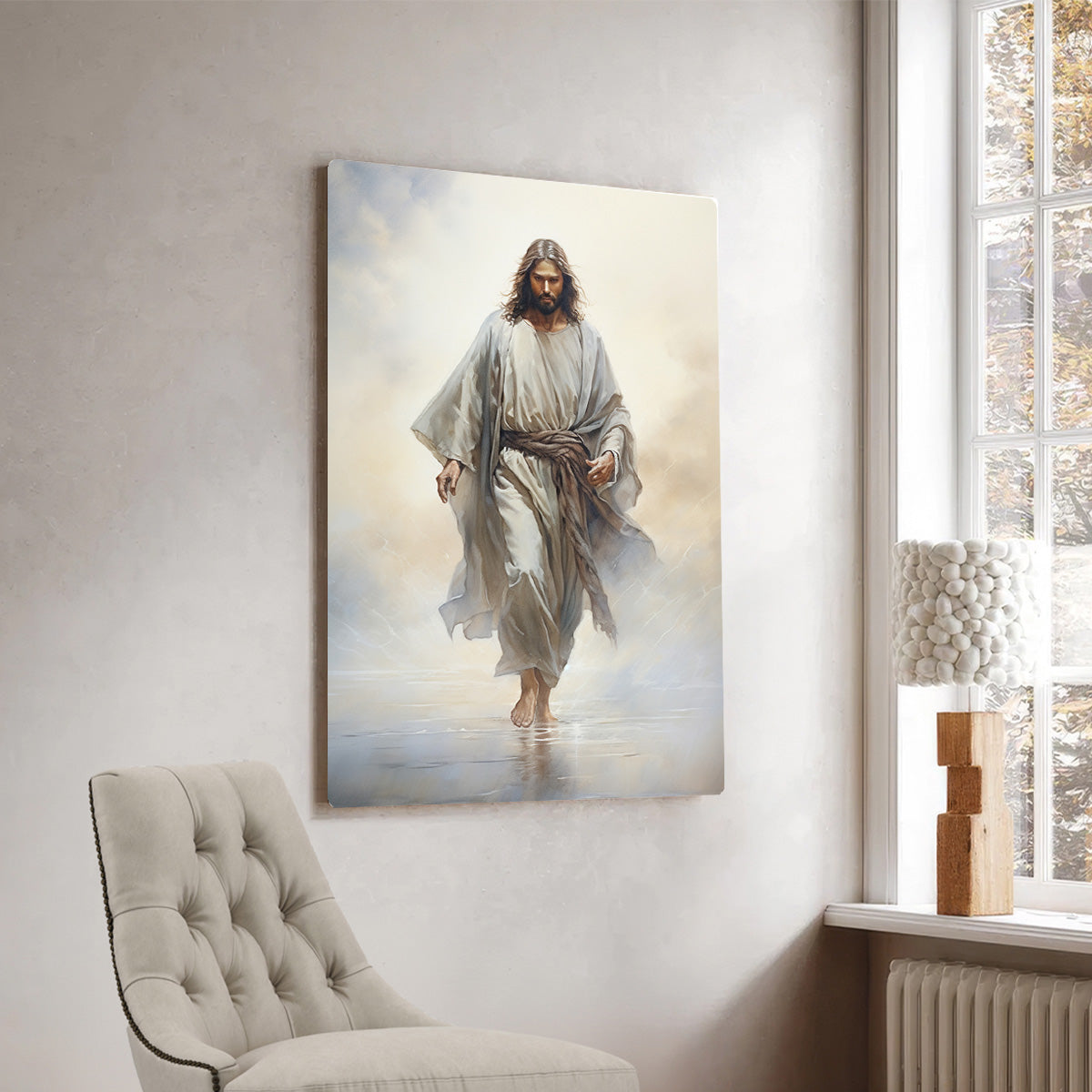 Jesus Walking on Water – Divine Strength HD Metal Wall Art