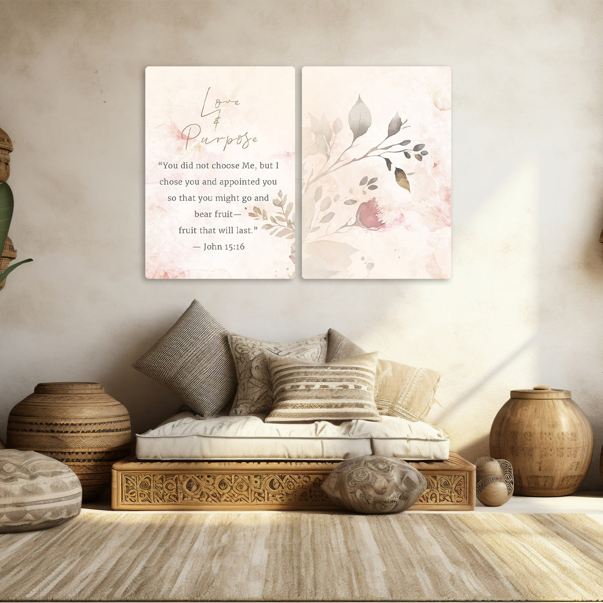 John 15:16  - 2 Panel Metal Wall Art