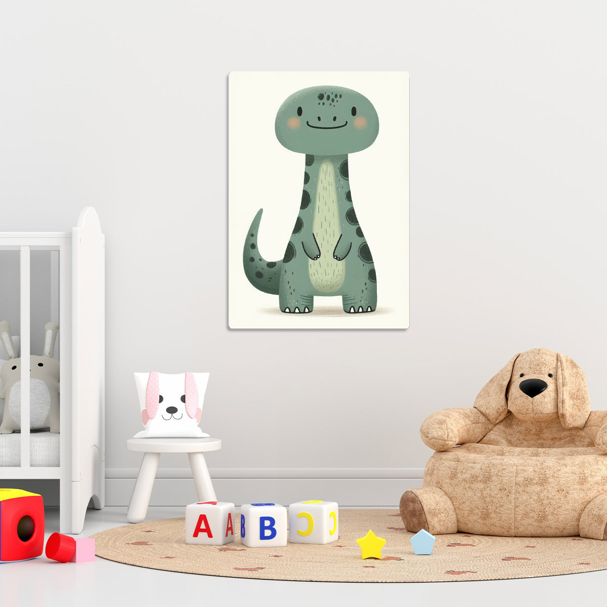 Cute Dinosaur Nursery  Metal Wall Art